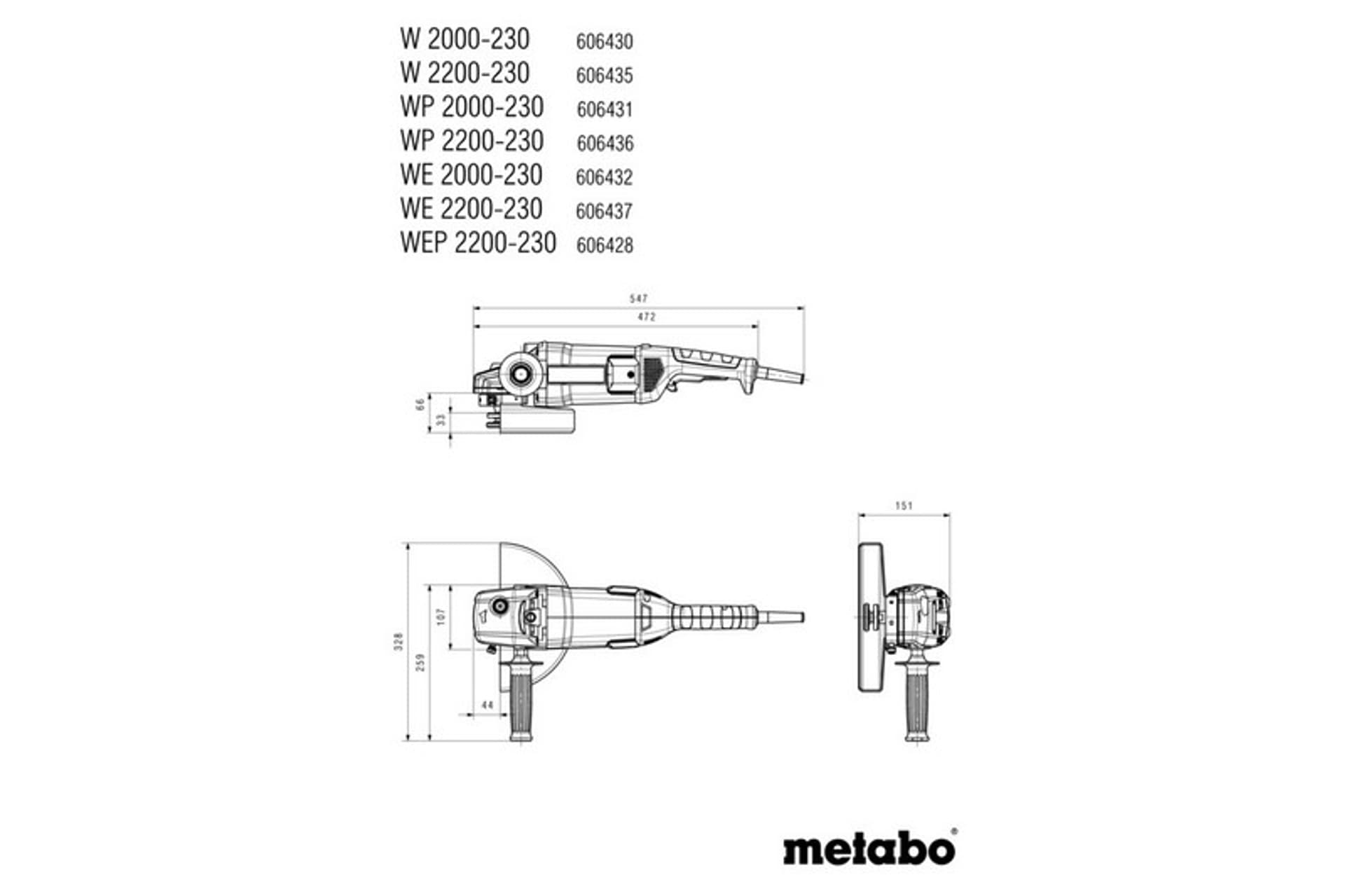 

SZLIFIERKA KĄTOWA 230MM WE 2000-230