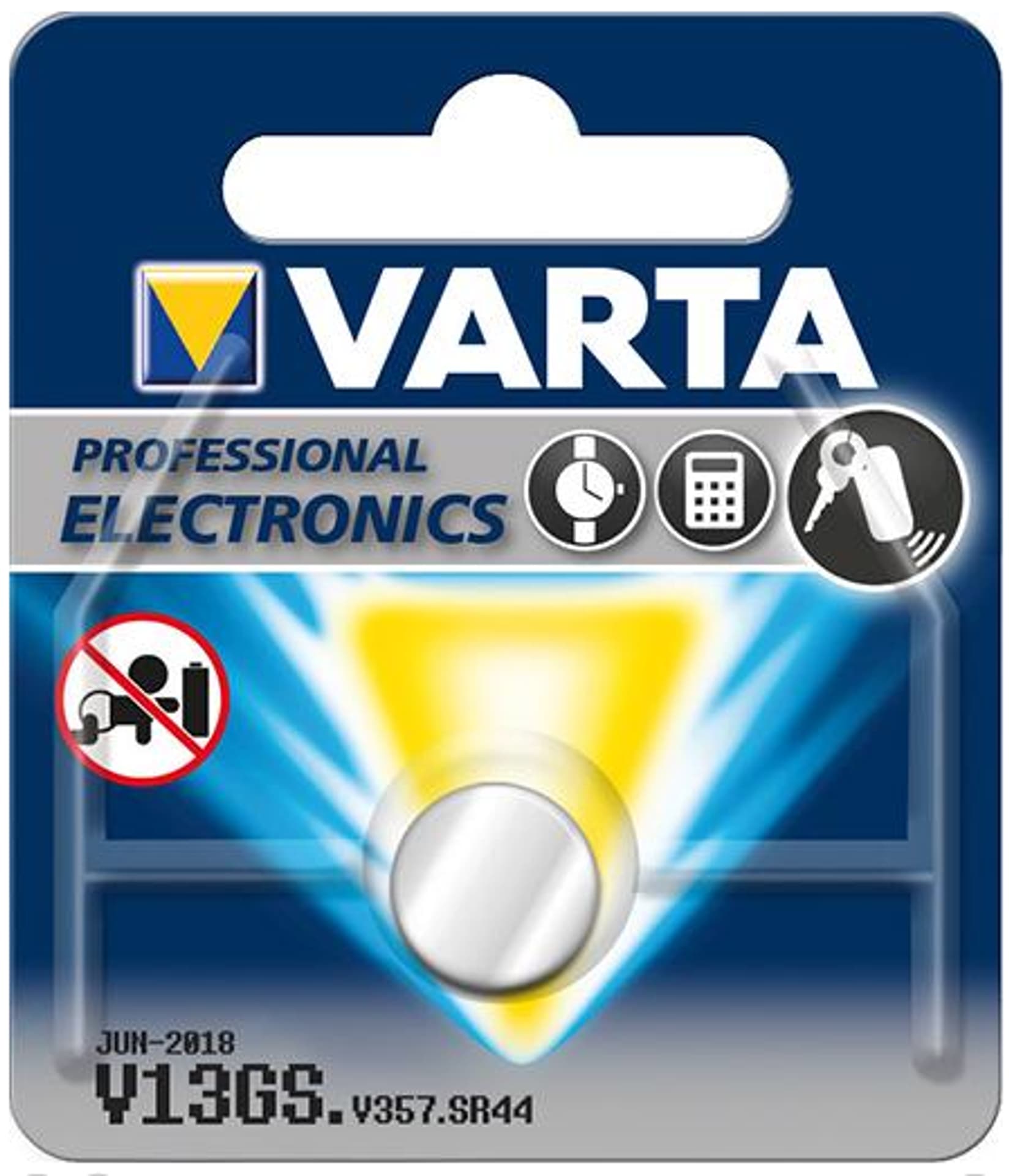 

BATERIA ZEGARKOWA LITOWA VARTA SR44 145 mAh 1.55V