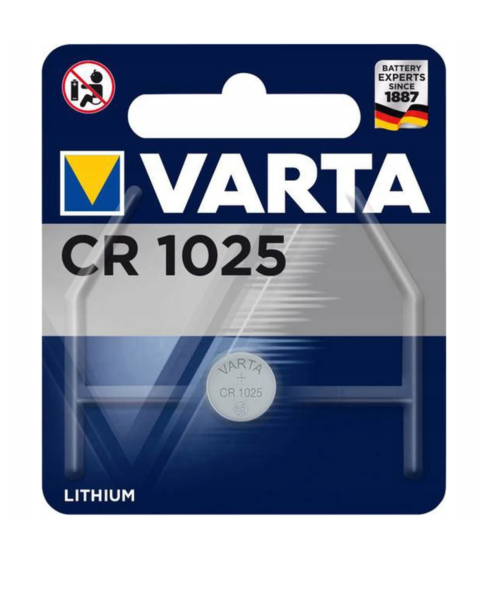 

BATERIA GUZIKOWA LITOWA VARTA CR1025 25mAh 3V 1SZT