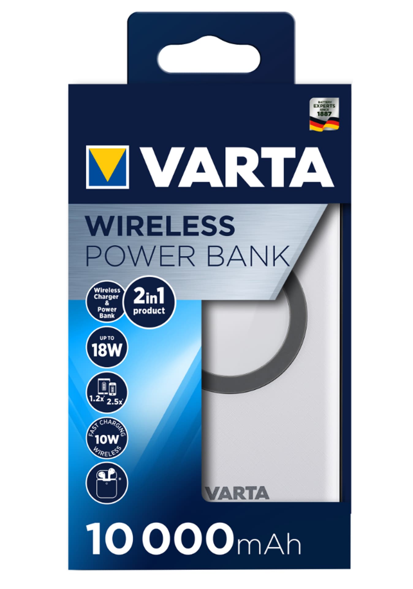 

POWERBANK VARTA WIRELESS 10000mAh USB QUICK CHARGE