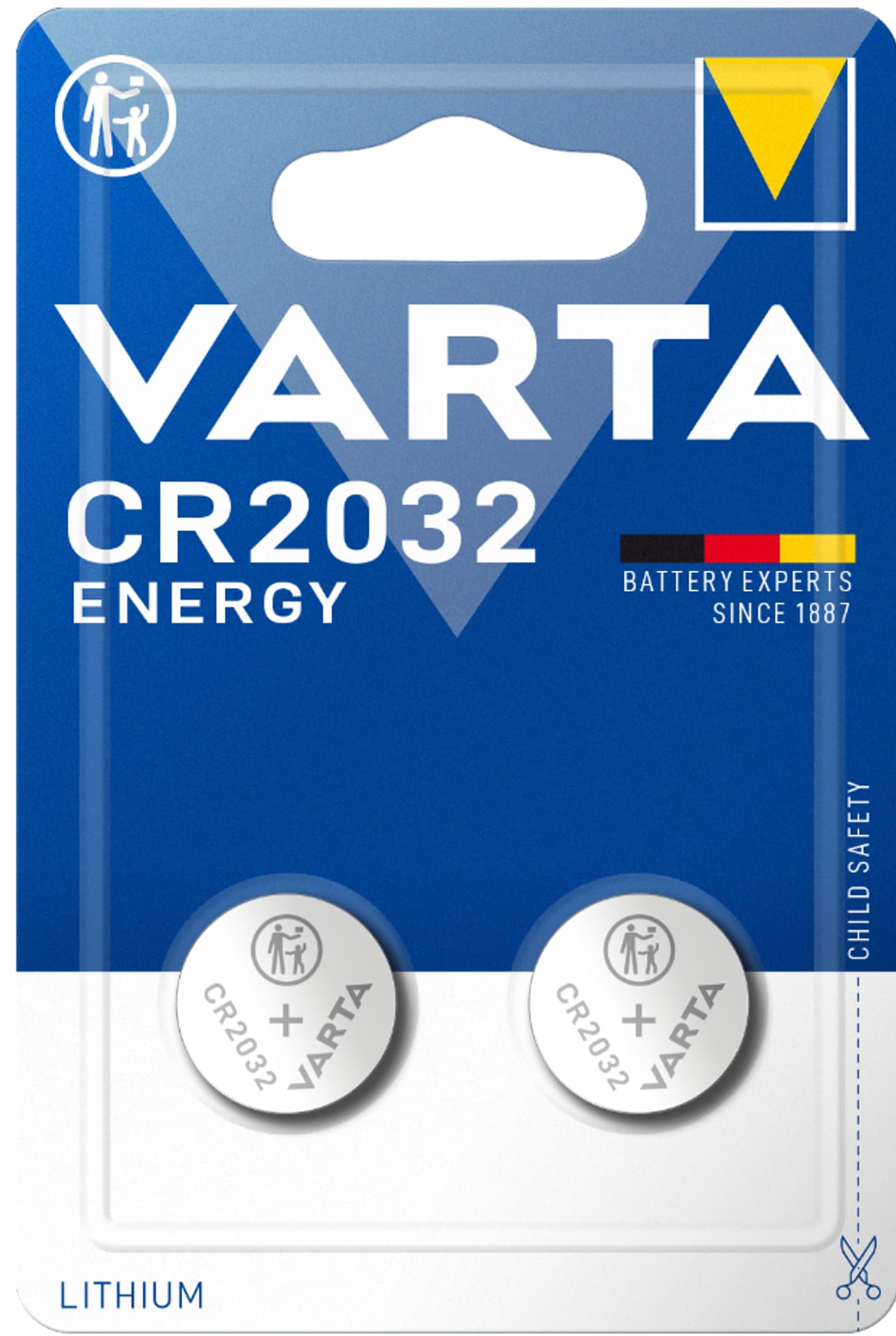 

BATERIE LITOWE VARTA ENERGY CR2032/2 SZT. 230mAh