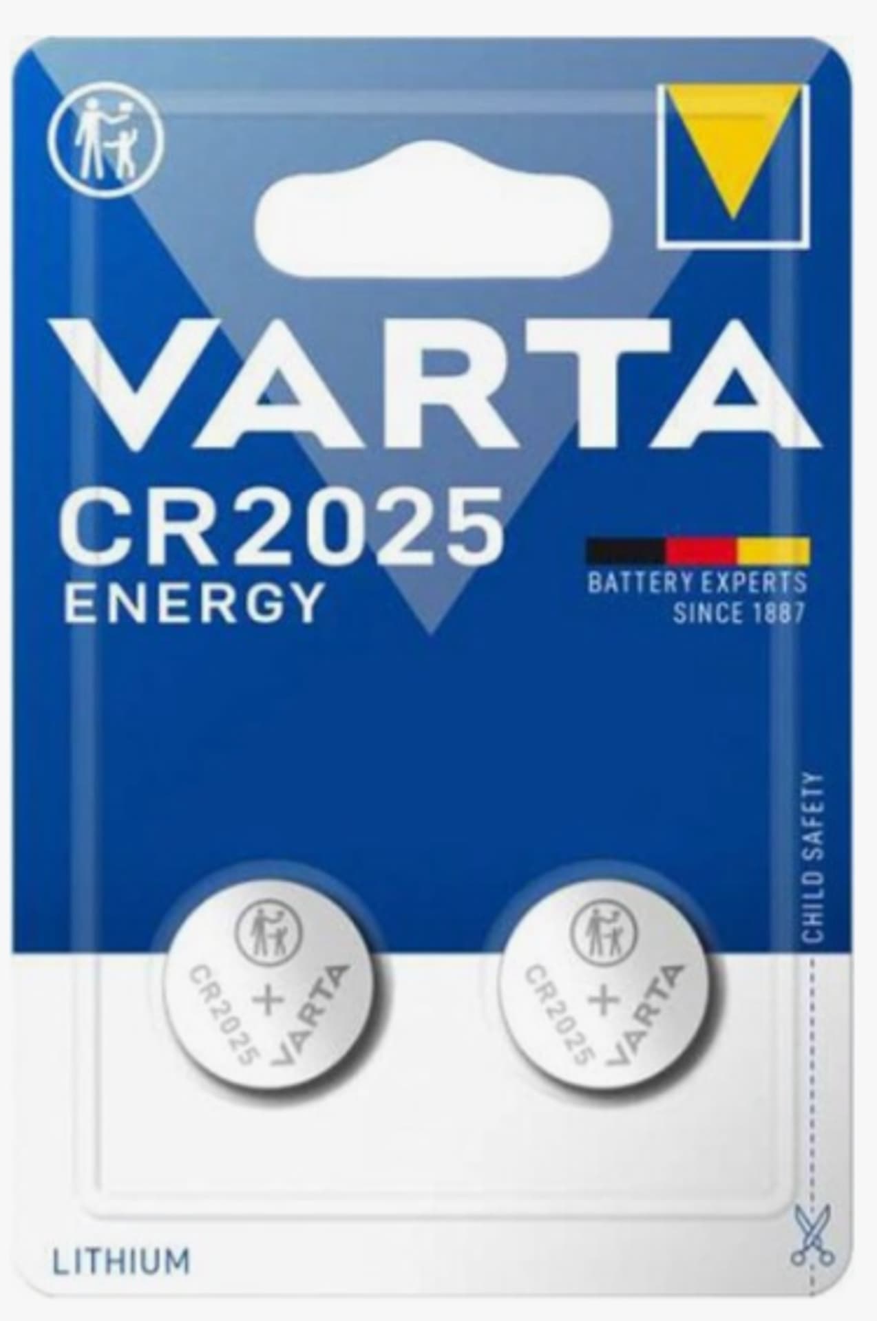 

BATERIE GUZIKOWE VARTA ENERGY CR2025/2 SZT. 230mAh