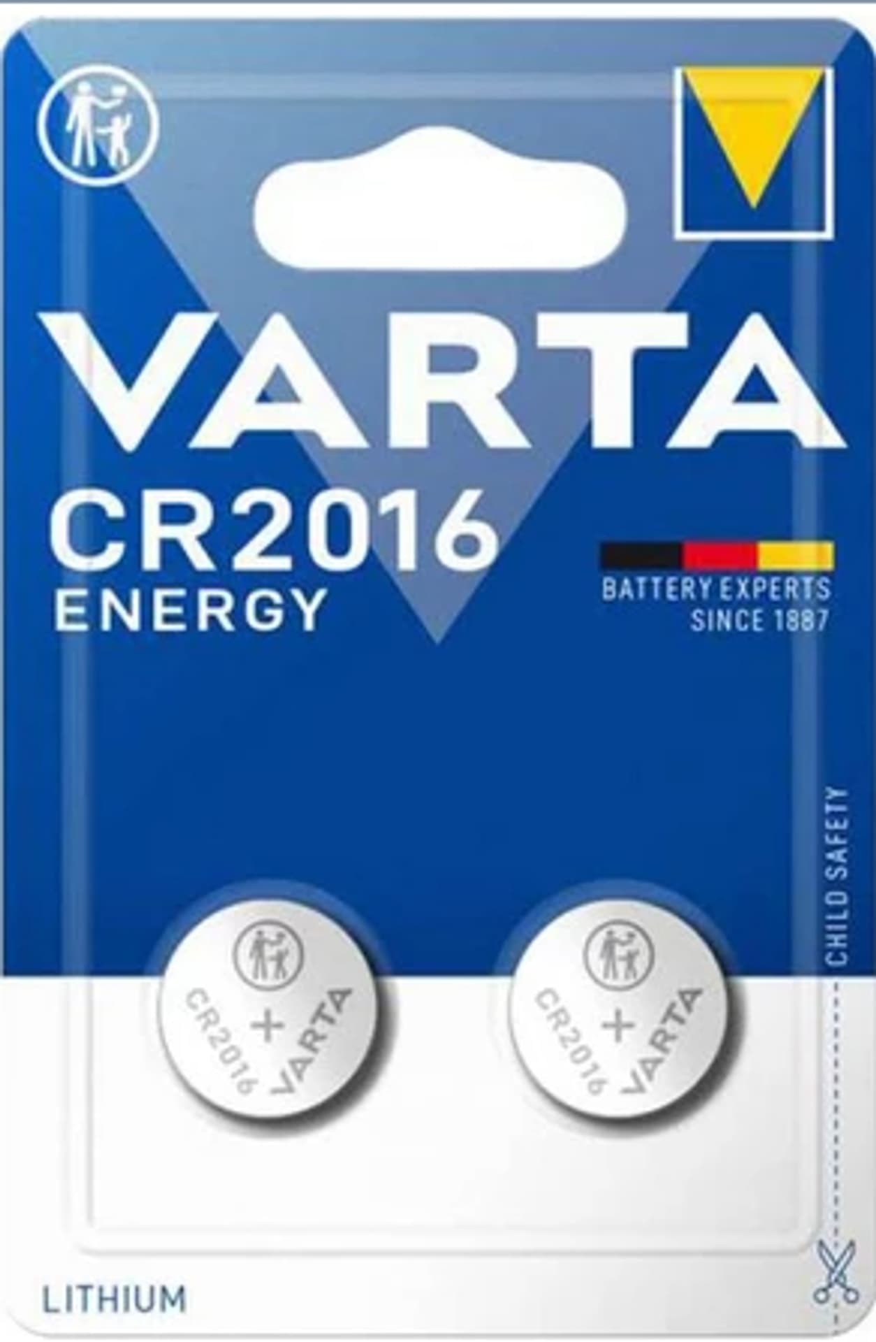 

BATERIE LITOWE VARTA ENERGY CR2016/2 SZT. 90mAh