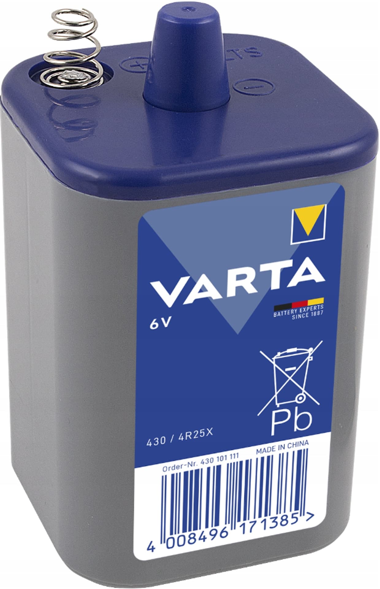 

Bateria 4R25 Varta 7.5Ah 6.0V sprężyny