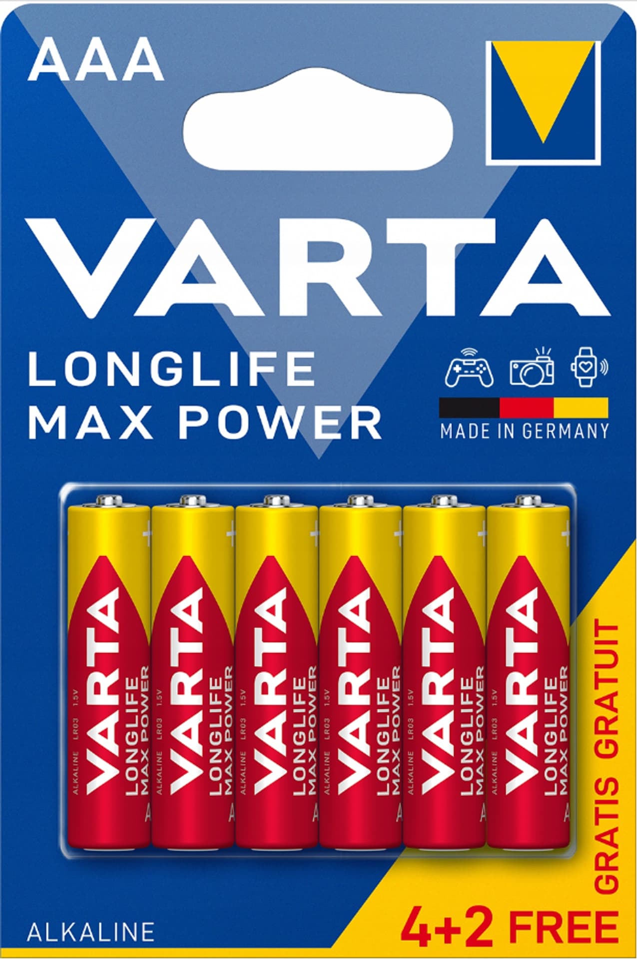

BATERIA ALKALICZNA VARTA LR03 LONGLIFE MAX POWER