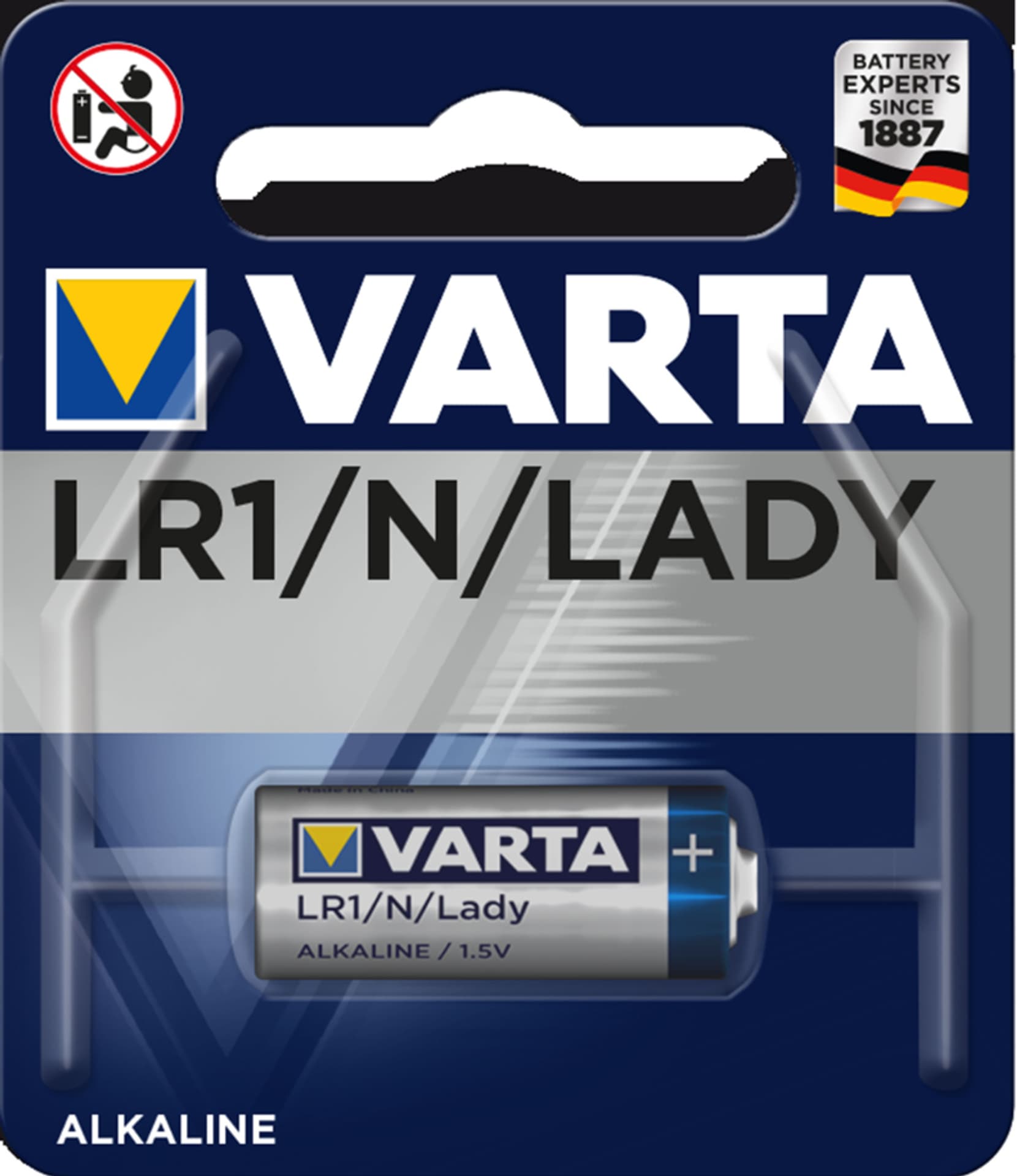 

BATERIA ALKALICZNA VARTA LR1 LADY BL/1 850mAh