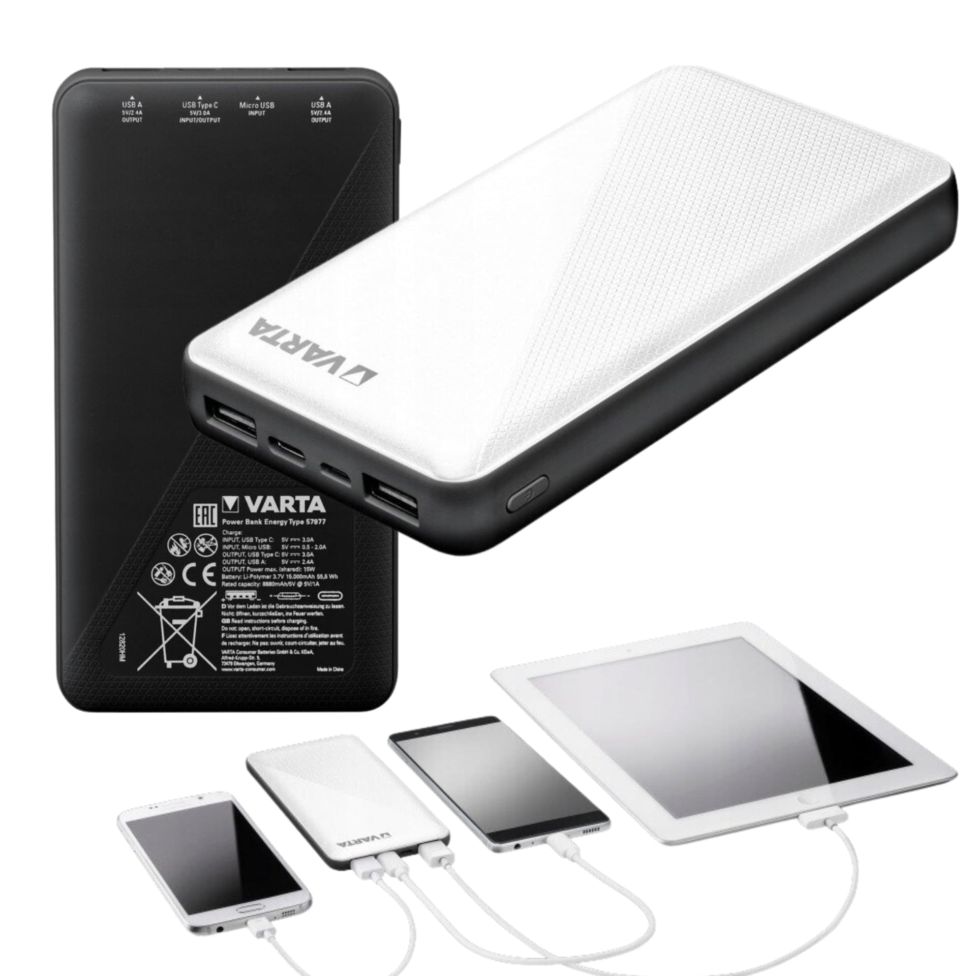 

POWER BANK ENERGY 15000mAh VARTA