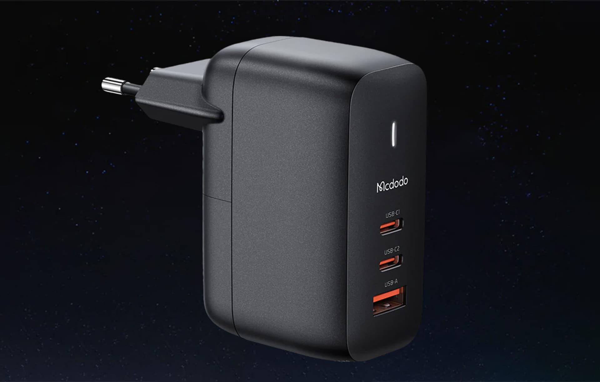 

Ładowarka sieciowa GaN 65W Mcdodo CH-0291 2x USB-C, USB-A (czarna)