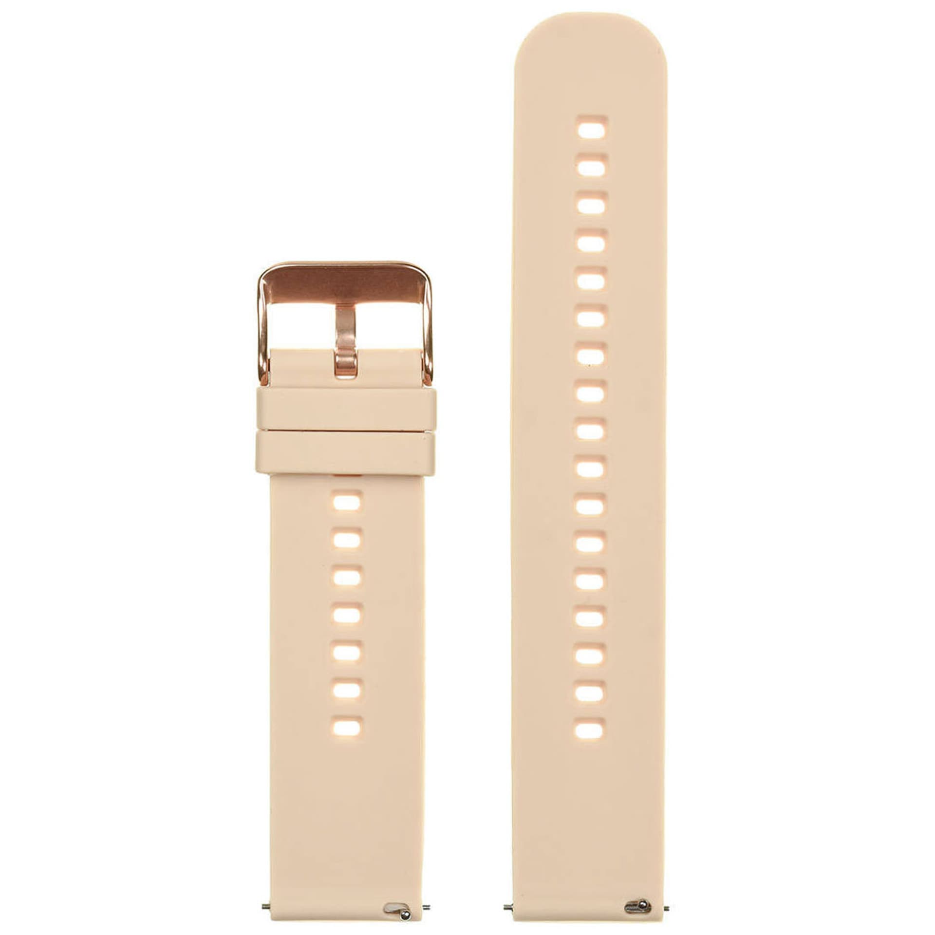 

Pasek gumowy do zegarka U27 - kremowy/rosegold - 20mm