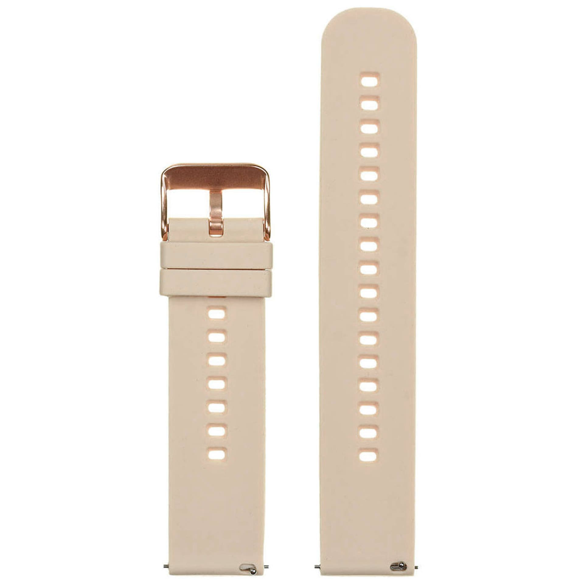 

Pasek gumowy do zegarka U27 - beżowy/rosegold - 22mm