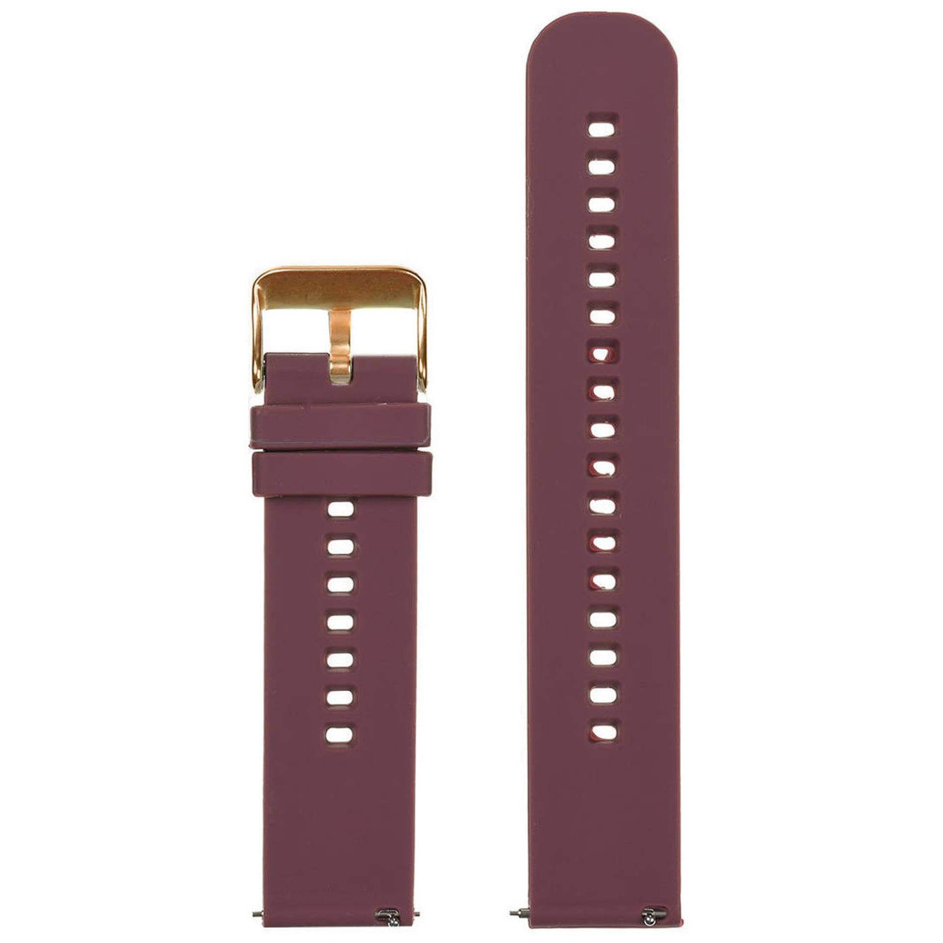 

Pasek gumowy do zegarka U27 - fioletowy/rosegold - 18mm