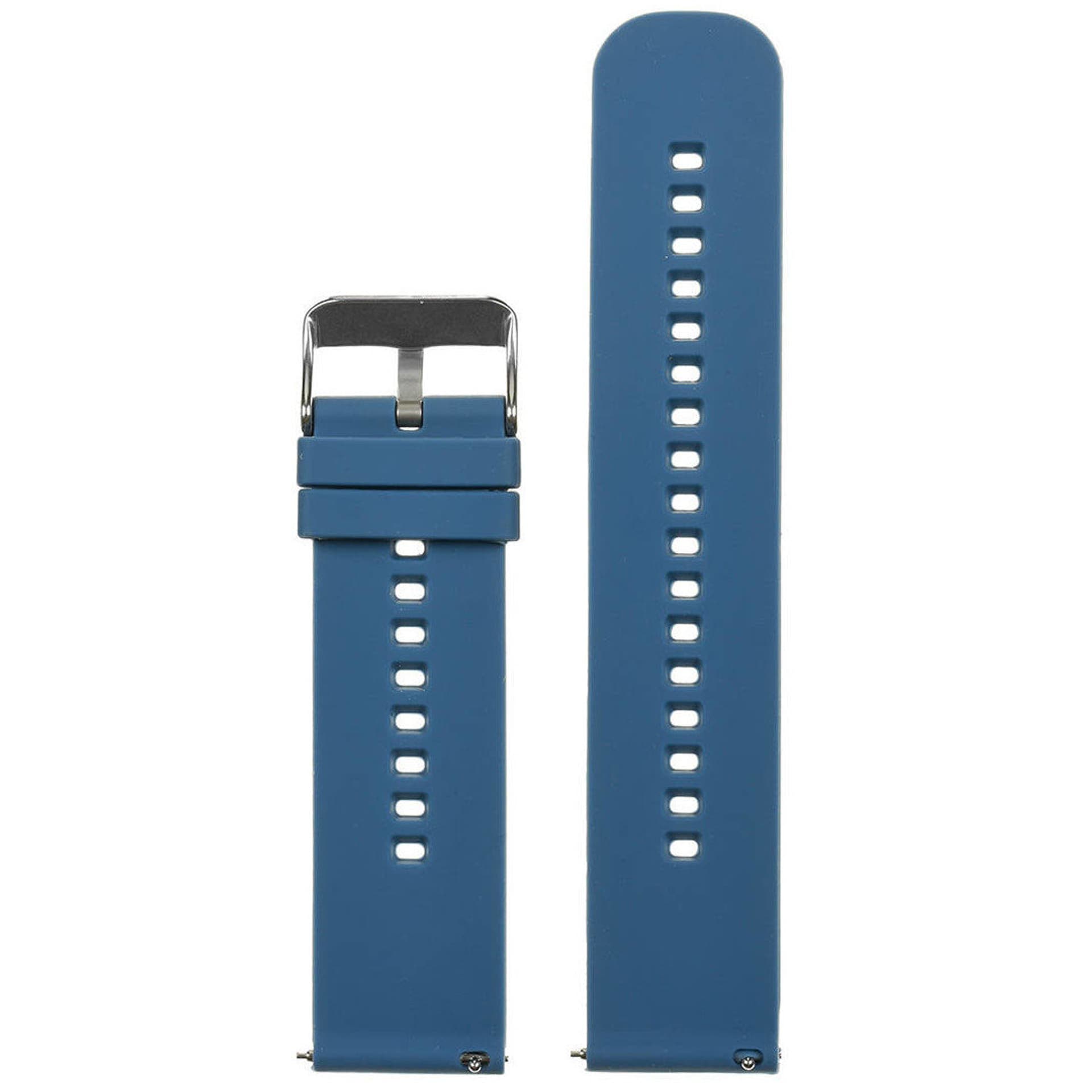 

Pasek gumowy do zegarka U27 - granatowy/srebrny - 22mm