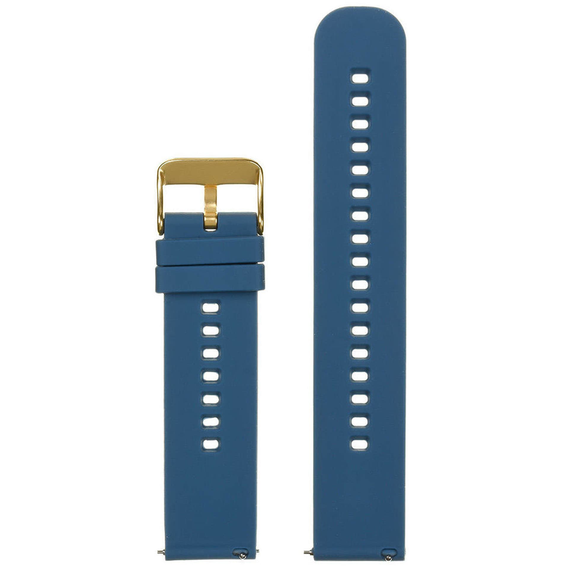 

Pasek gumowy do zegarka U27 - granatowy/złoty - 22mm