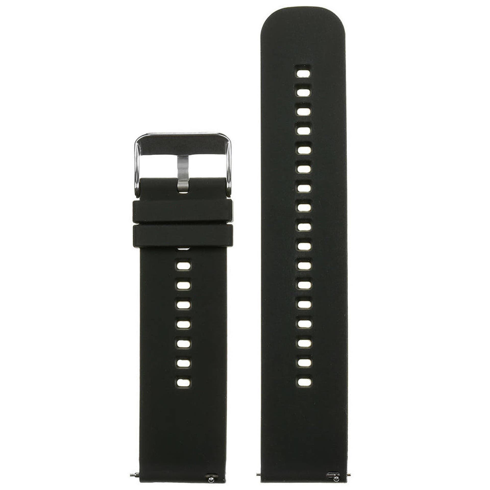 

Pasek gumowy do zegarka U27 - czarny/srebrny - 20mm