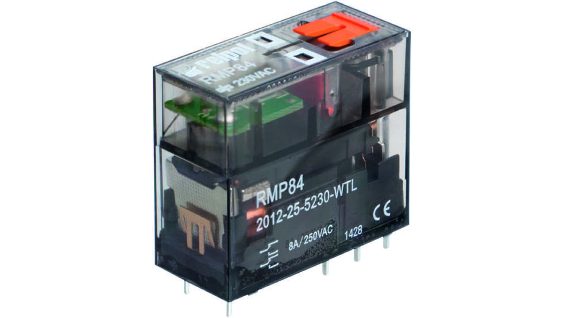 

Przekaźnik miniaturowy 2P 8A 230V AC PCB RMP84-2012-25-5230-WTL 2615191