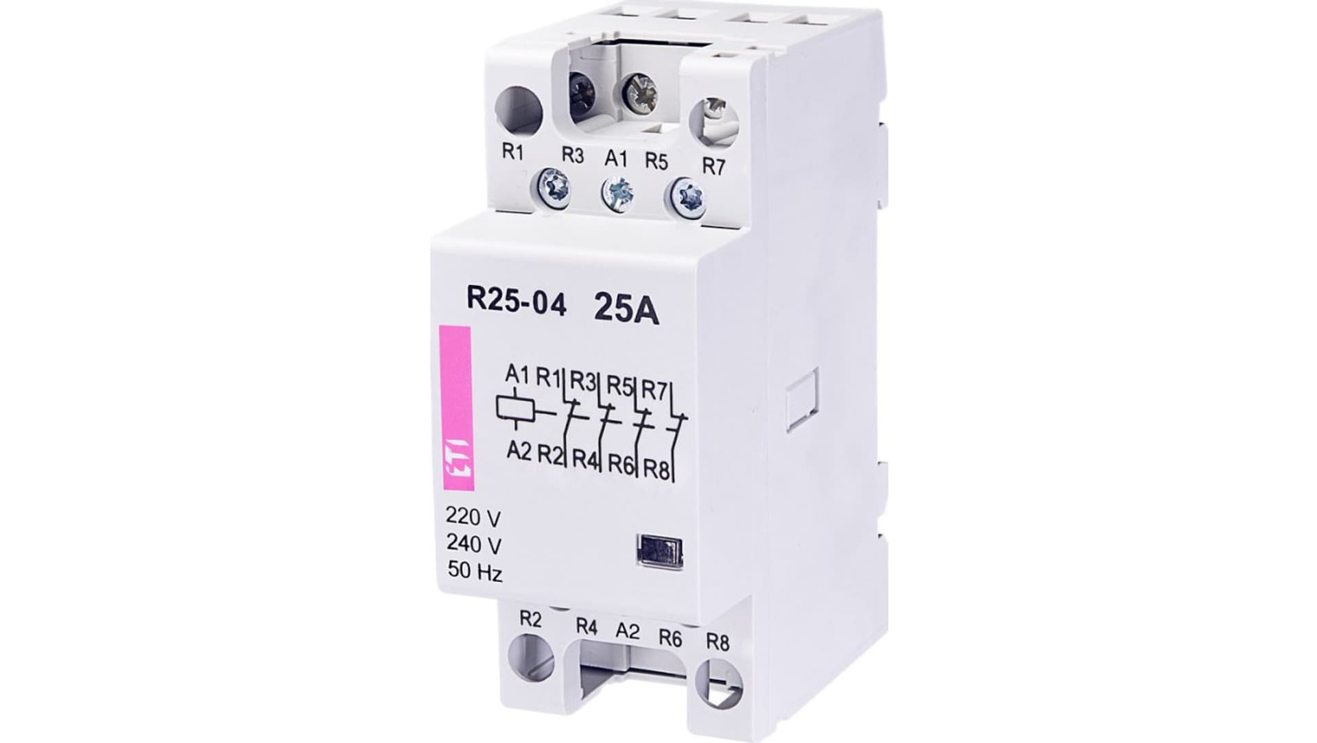 

Stycznik modułowy 25A 230V 0Z 4R R 25-04 230V 002462350