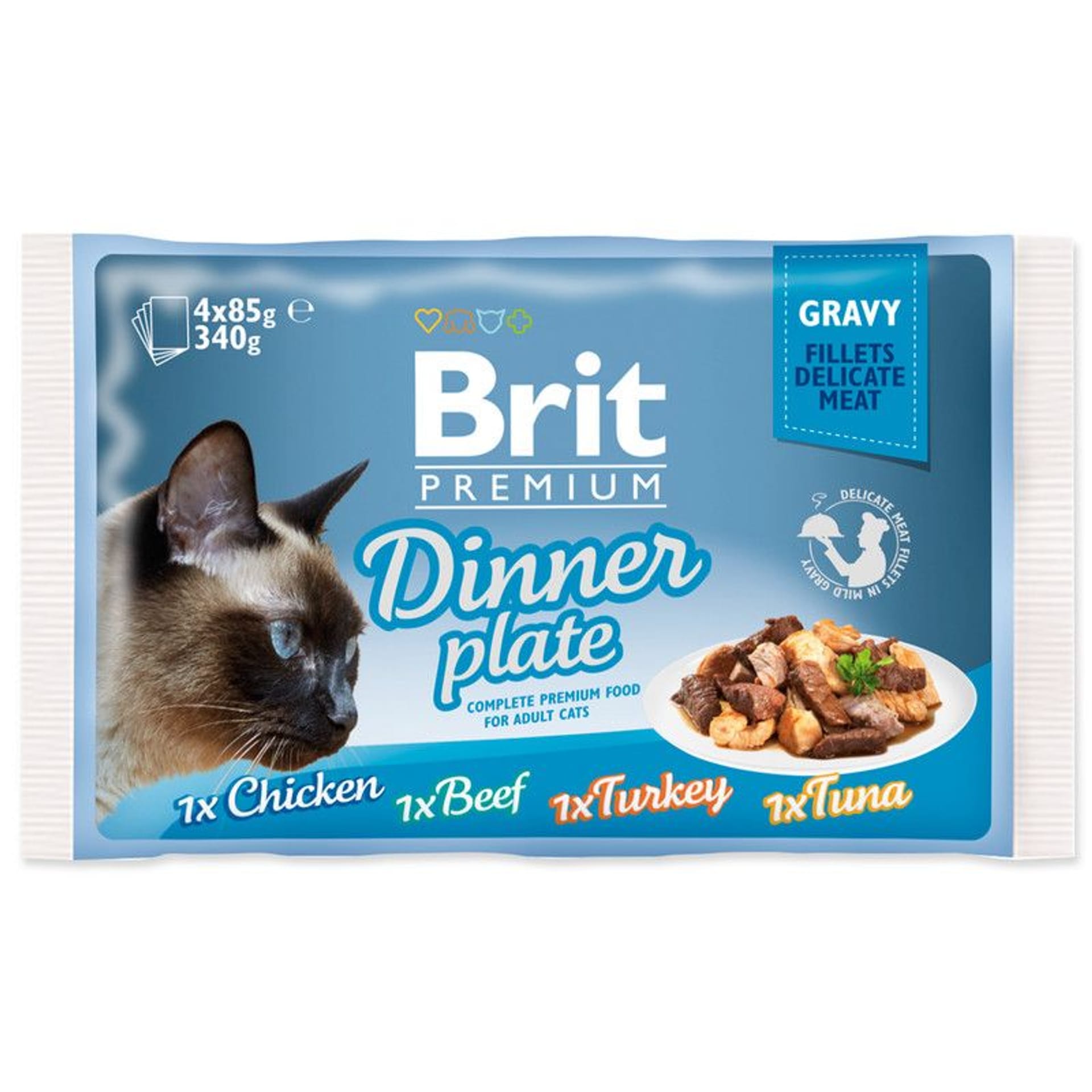 

Brit Premium Cat Gravy Fillet Dinner Plate 4x85g