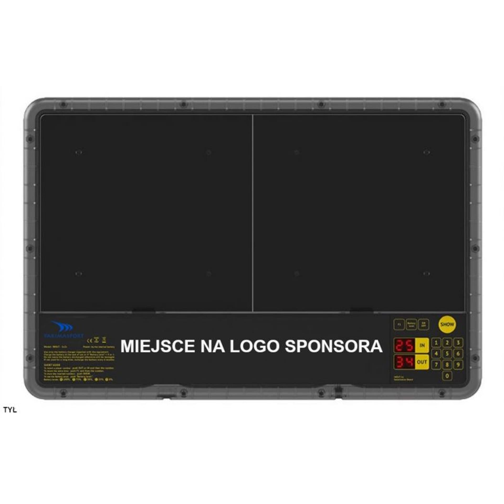 

Elektroniczna tablica zmiany zawodników - jednostronna (kolor Czarny)