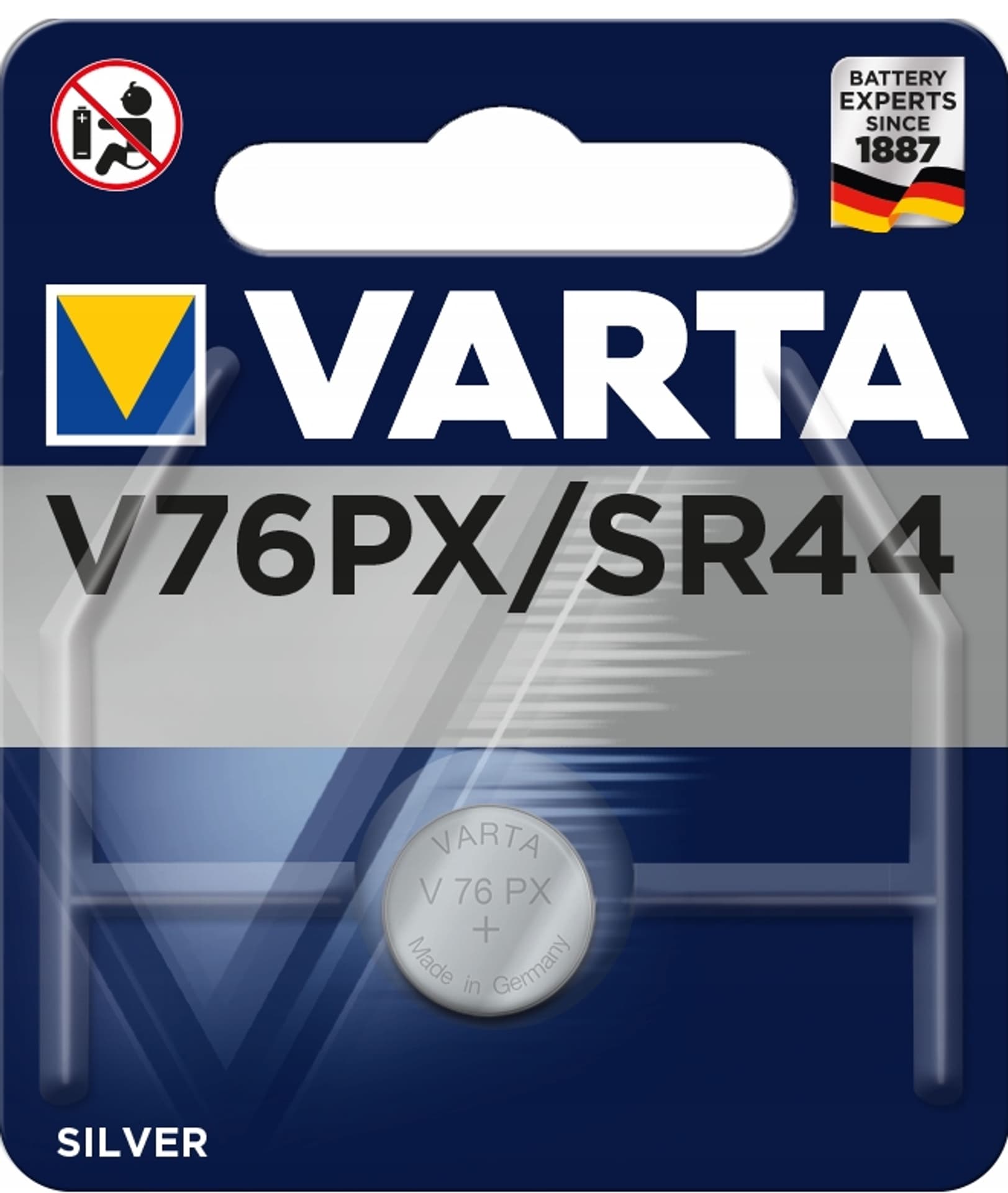 

BATERIA SREBROWA GUZIKOWA VARTA V76PX 1,55 V