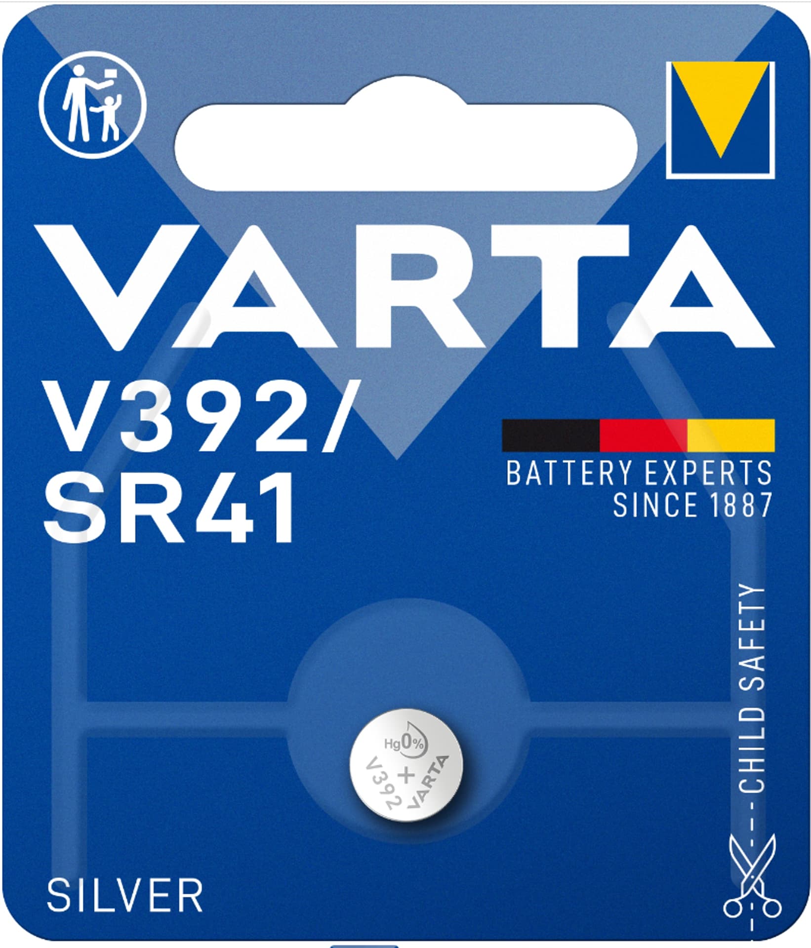 

BATERIA ZEGARKOWA SREBROWA VARTA V392 1,55 V