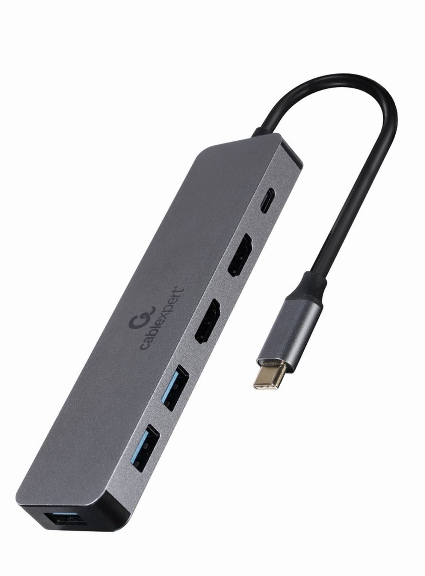 

GEMBIRD MULTI ADAPTER USB TYP-C 3W1 SREBRNY HUB USB, HDMI, PD (100W)