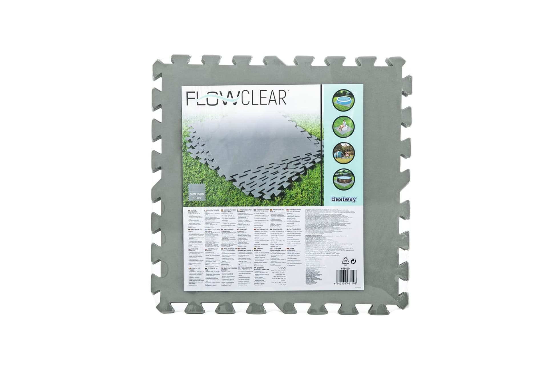 

Bestway Płyty Ochronne do Basenów Puzzle Flowclear 50cm x 50cm 58639 9 sztuk