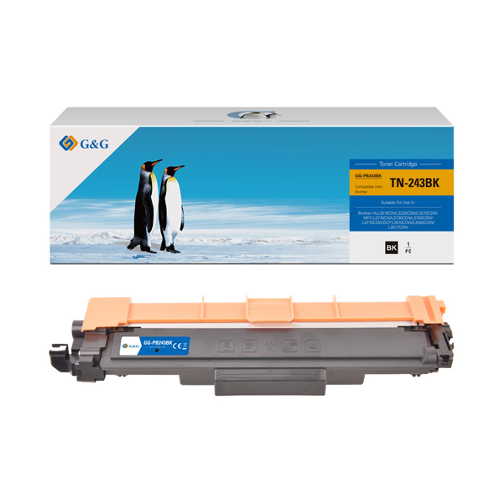 

G&G kompatybilny toner z TN243BK, black, 1000s, NT-PB243BK, dla Brother DCP-L3500, MFC-L3730, MFC-L3740, MFC-L3750, N