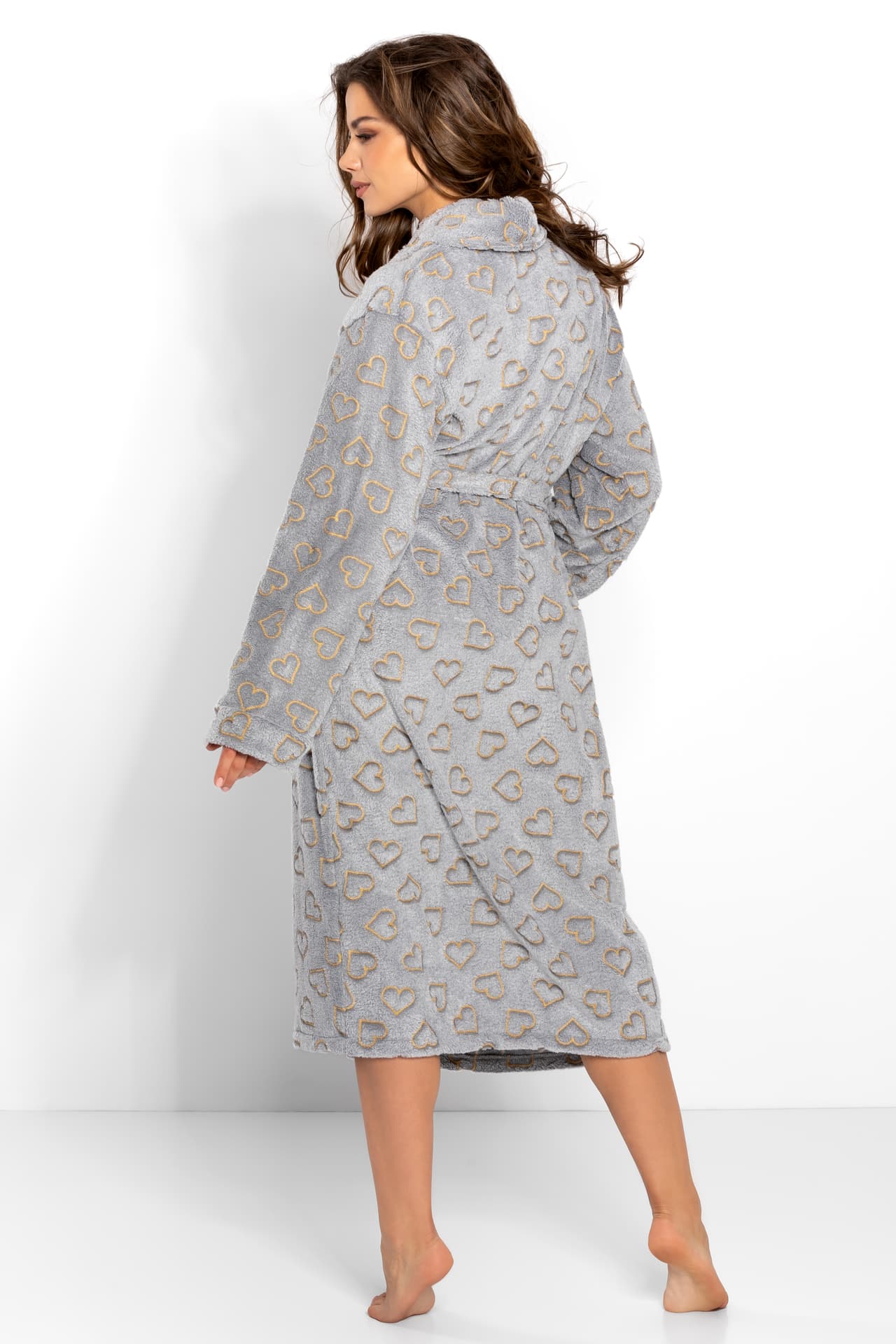 

Szlafrok Zoe Long Grey (Rozmiar L)
