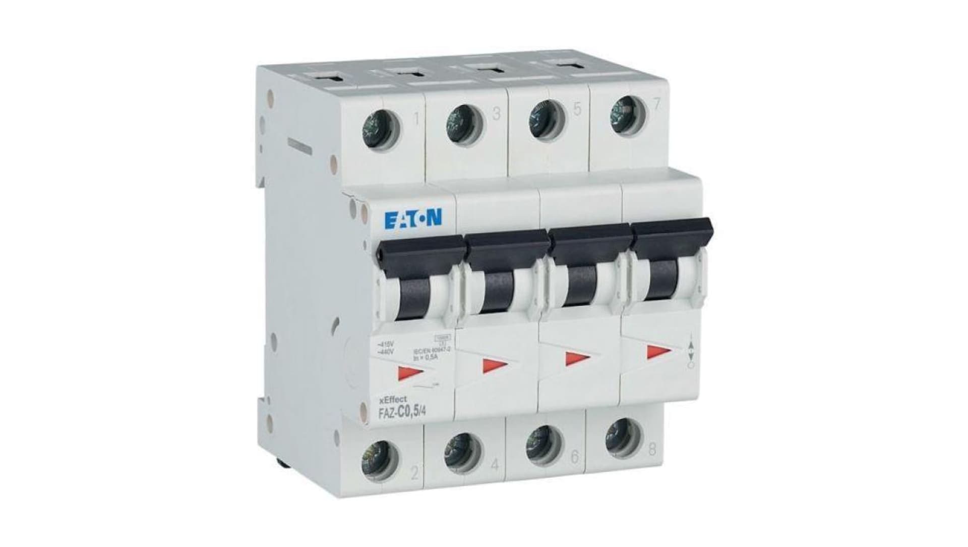 

Wyłącznik nadprądowy 4P C 0,5A 15kA AC FAZ-C0,5/4 279044