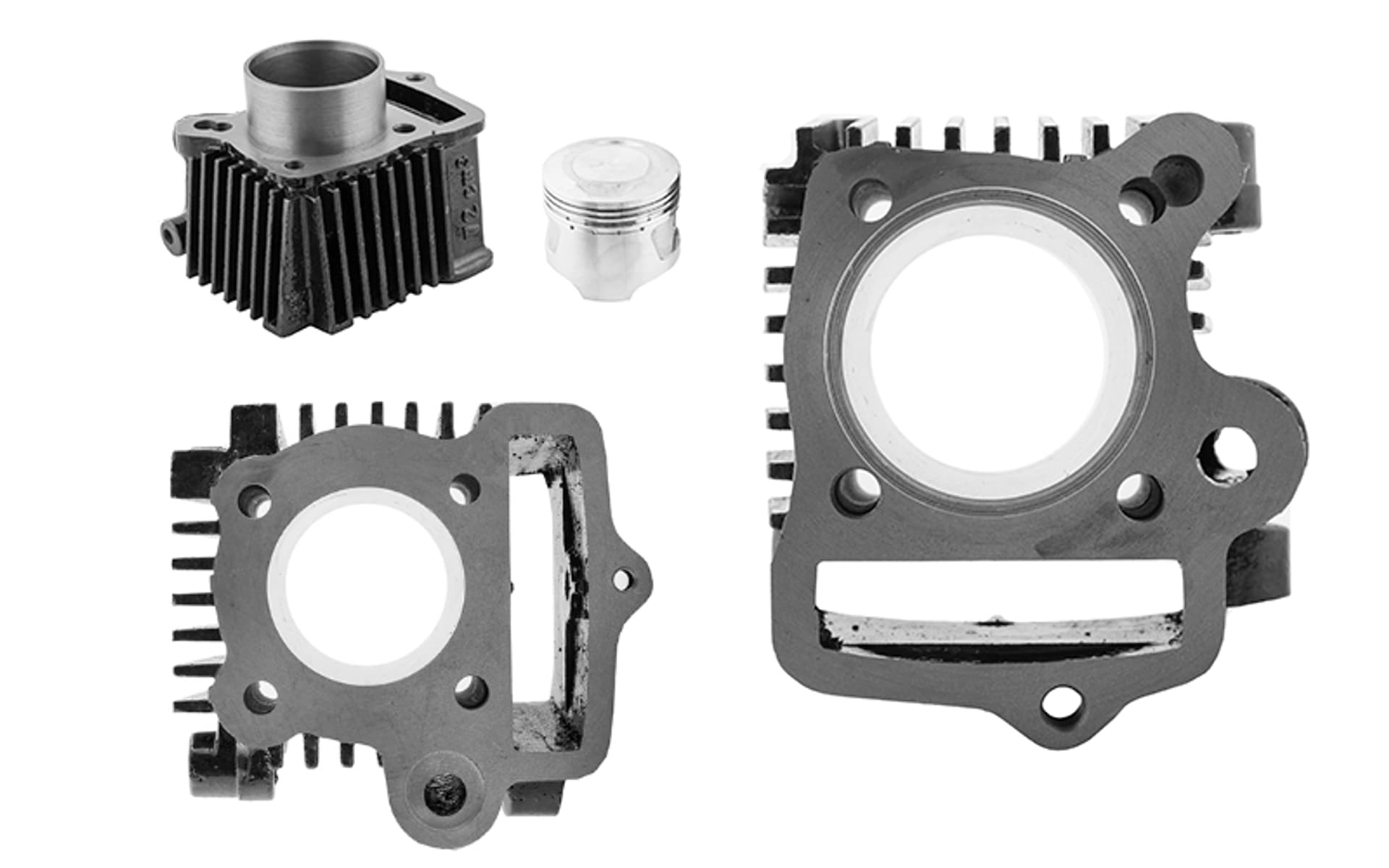 

Cylinder i głowica Moretti do motoroweru 4T 80cc 139FMB srebrne