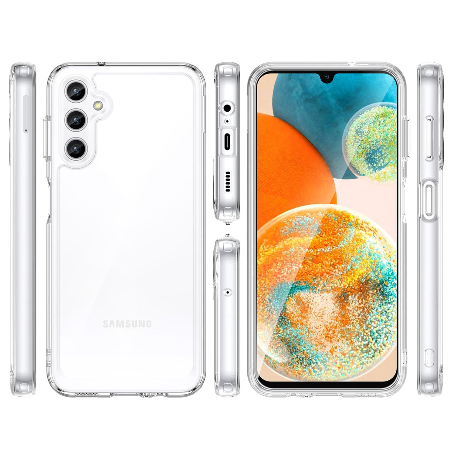 

Outer Space Case etui Samsung Galaxy A14 5G pokrowiec z elastyczną ramką przezroczyste