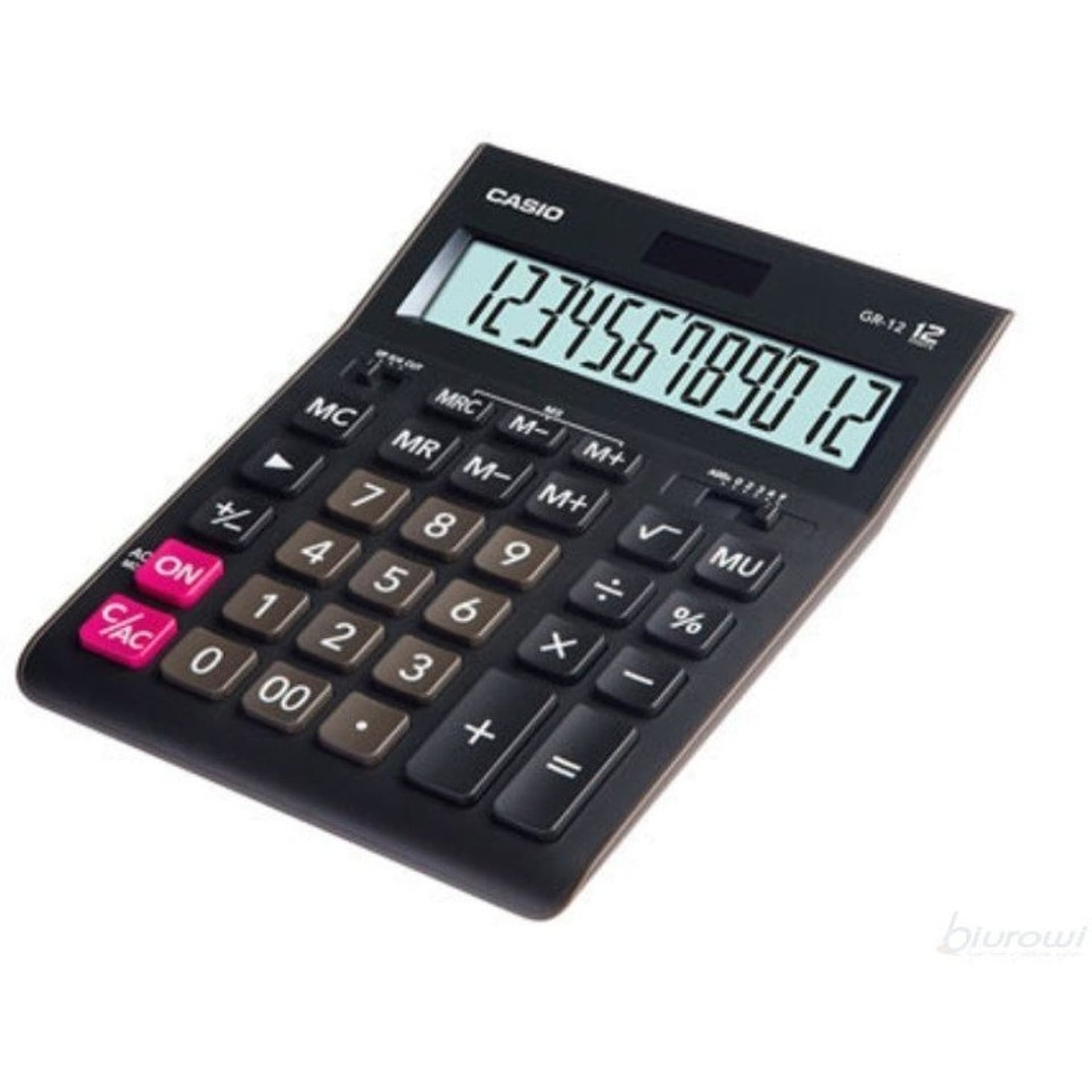 

CASIO KALKULATOR BIUROWY GR-12 CZARNY, 12 CYFROWY WYŚWIETLACZ