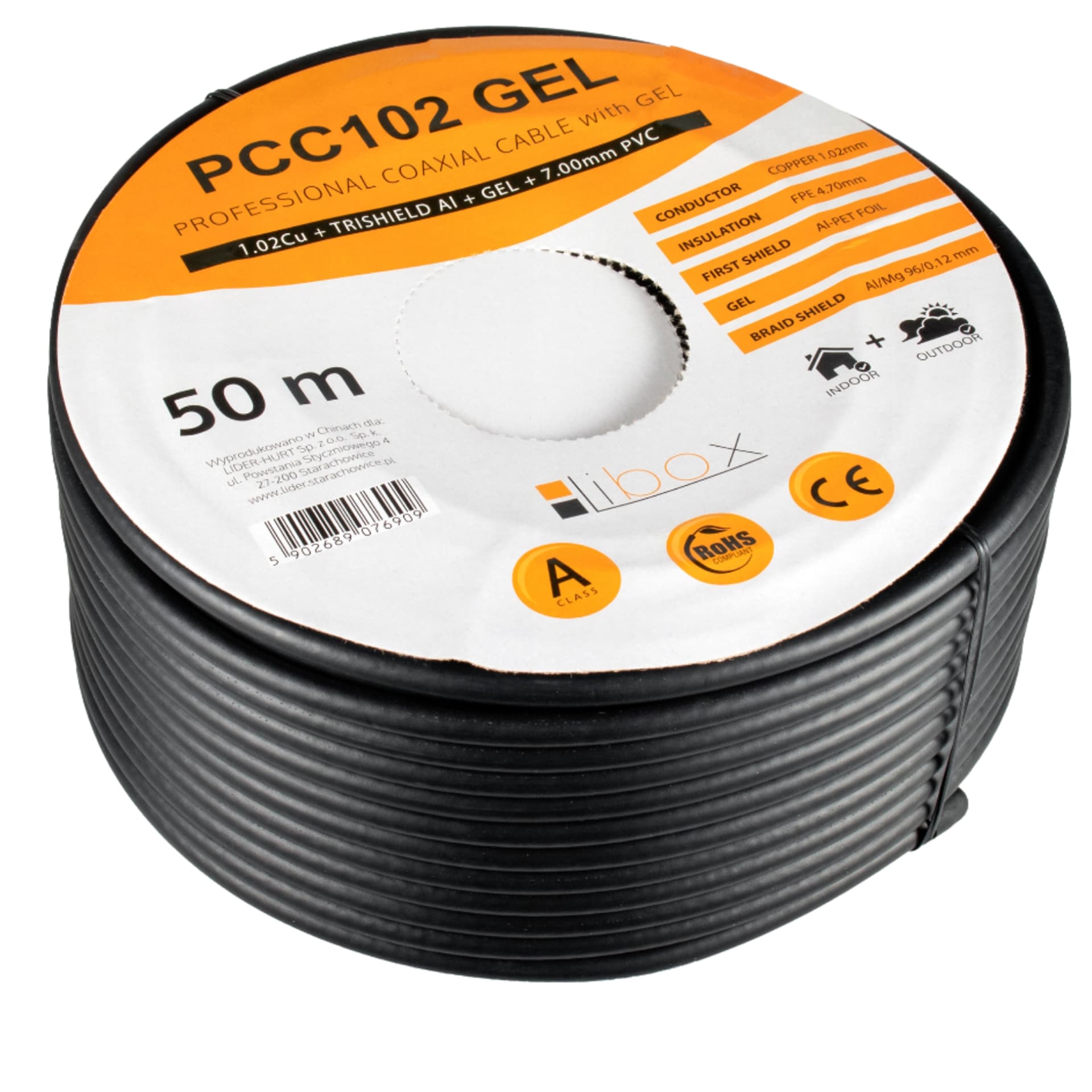 

KABEL ANTENOWY ŻEL COAXIALNY PCC102 50m PE 6,8 mm
