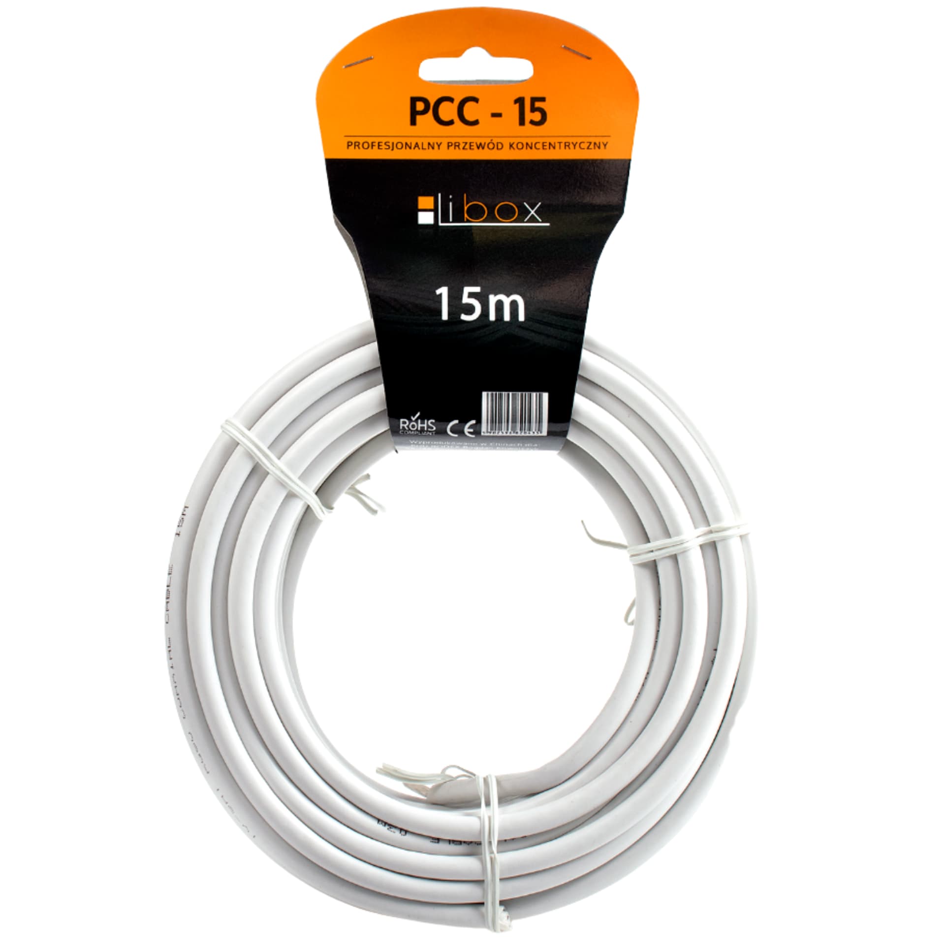 

Przewód koncentryczny RG6 0,8/4,8 PCC15 LIBOX /15m/