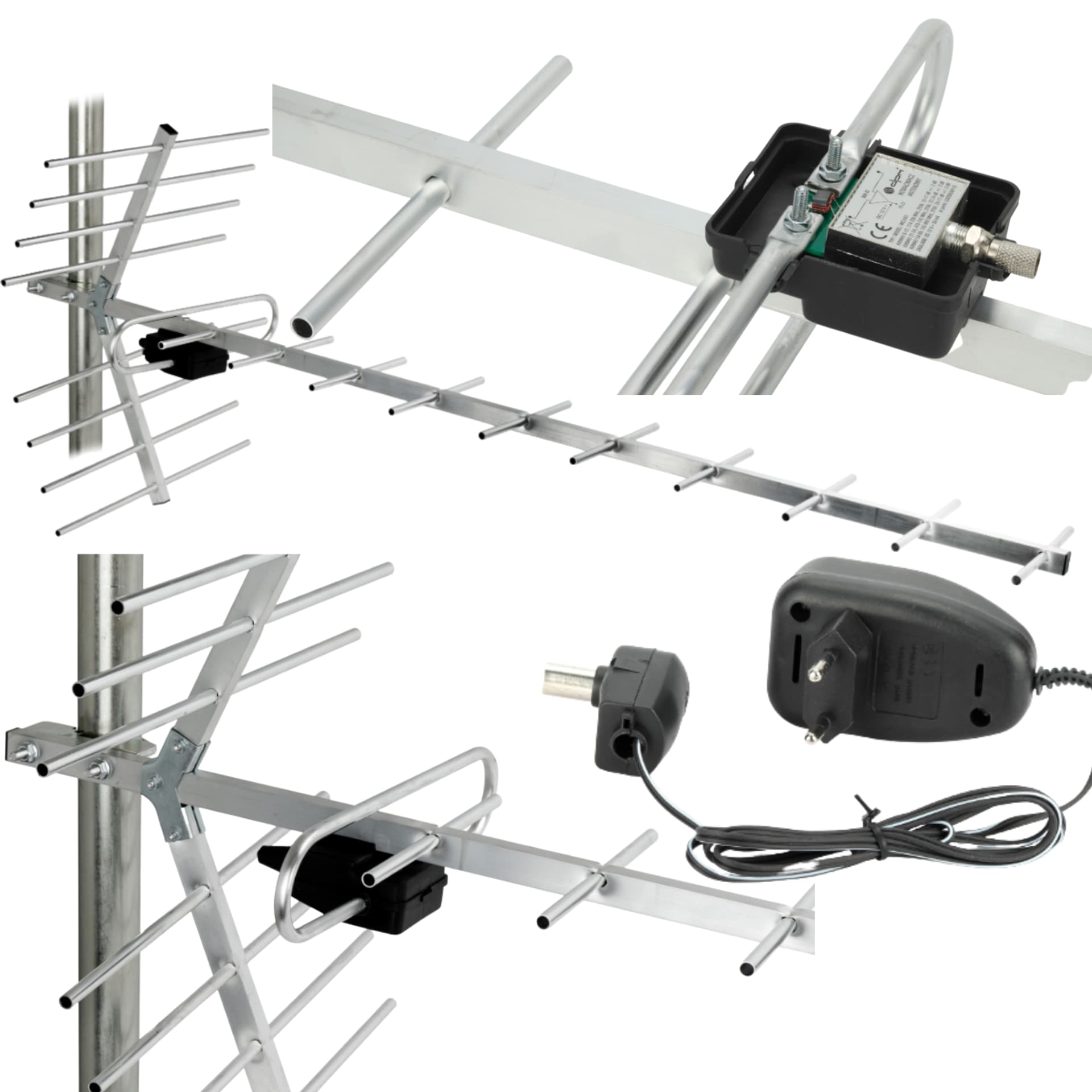 

Antena DVB-T kierunkowa 19-elementowa YAGA + wzmacniacz LIBOX LB019W