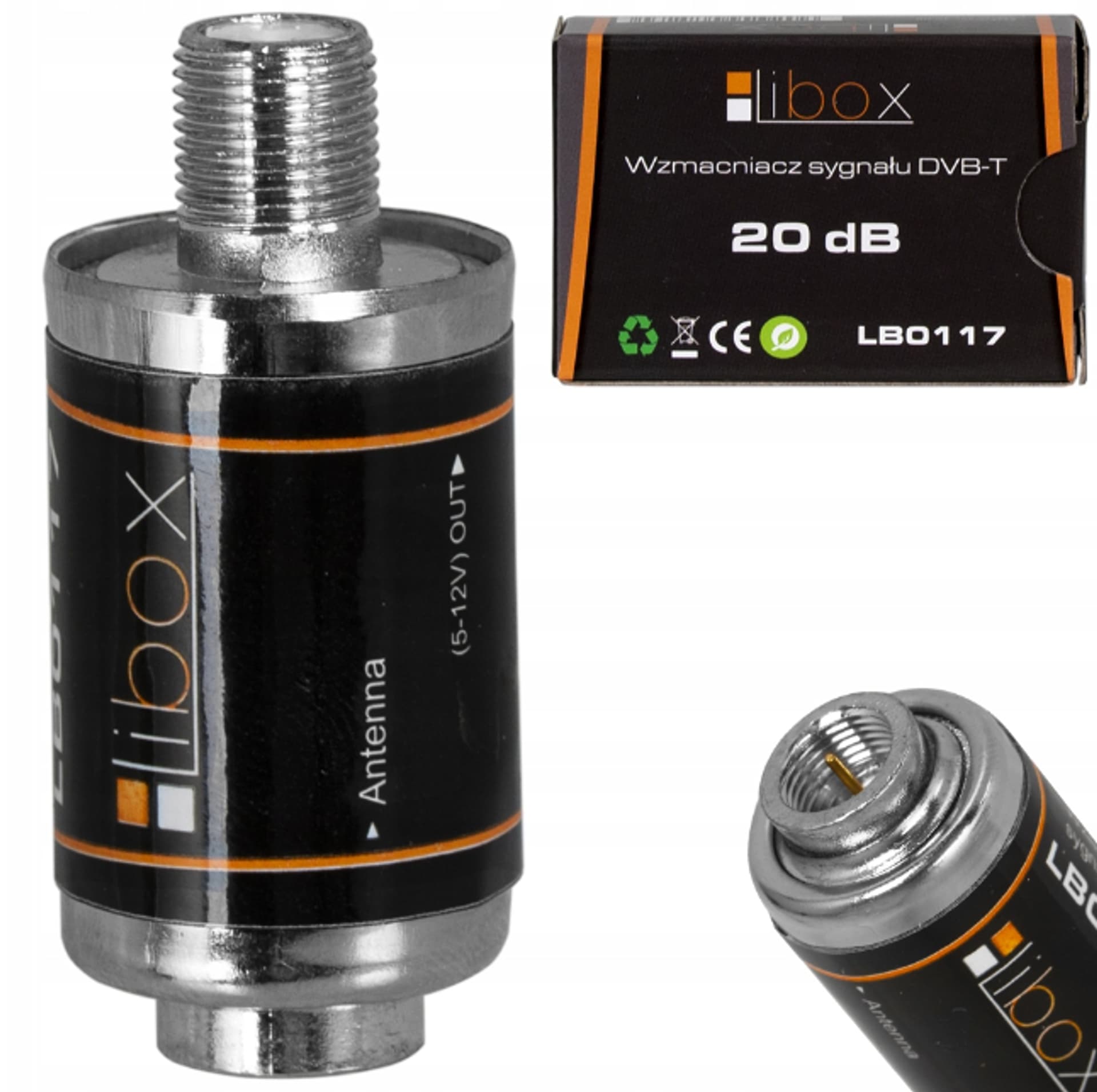 

Wzmacniacz sygnału DVB-T 20dB LIBOX LB0117