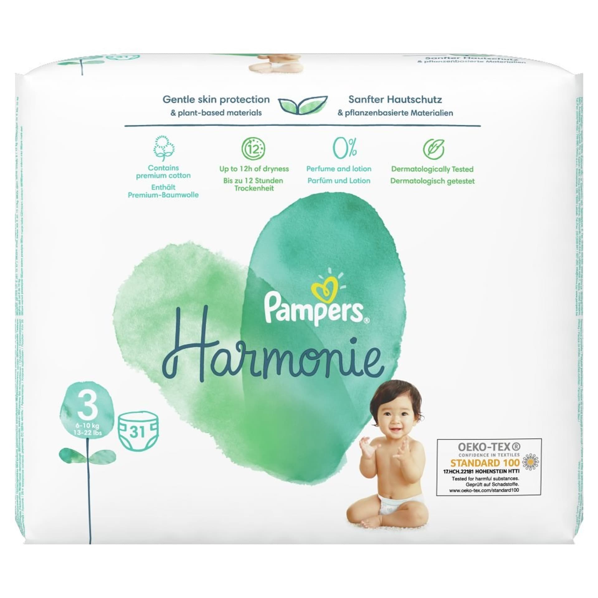 

Pampers Harmonie Pieluszki 6-10kg, rozmiar 3-MIDI, 31szt