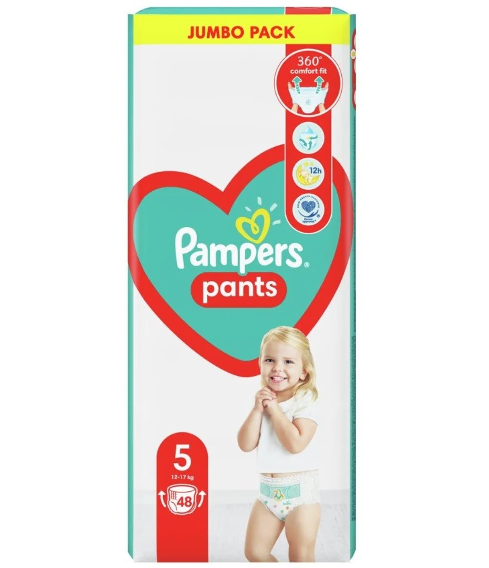 

Pampers Pieluchomajtki 12kg-17kg, rozmiar 5-JUNIOR, 48szt