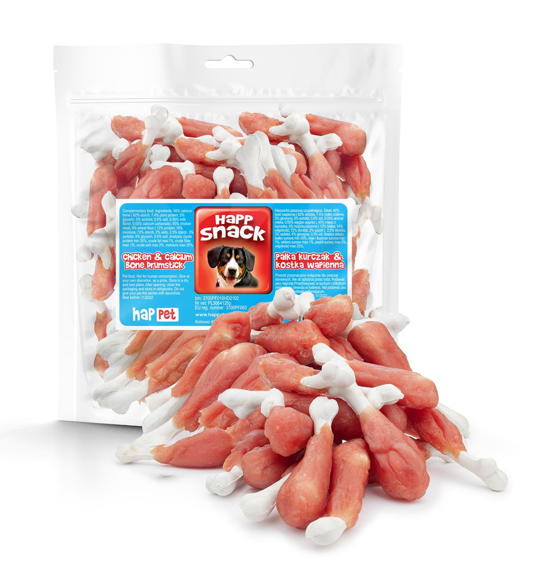 

Pałka kurczak kostka wapienna Happet GM56 500g