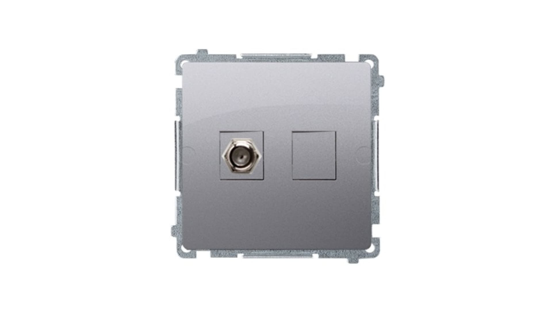 

Simon Basic Gniazdo antenowe typu F pojedyncze stal inox BMAF1.01/21