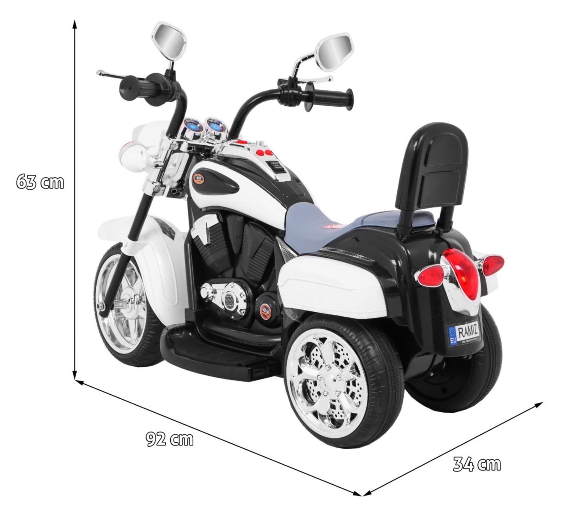 

Motorek Chopper NightBike Biały