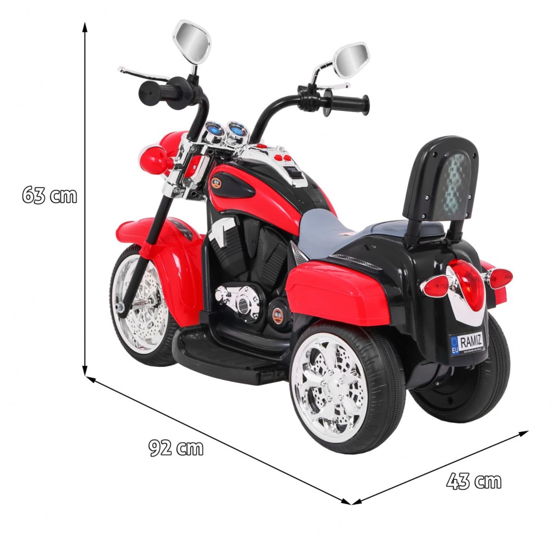 

Motorek Chopper NightBike Czerwony