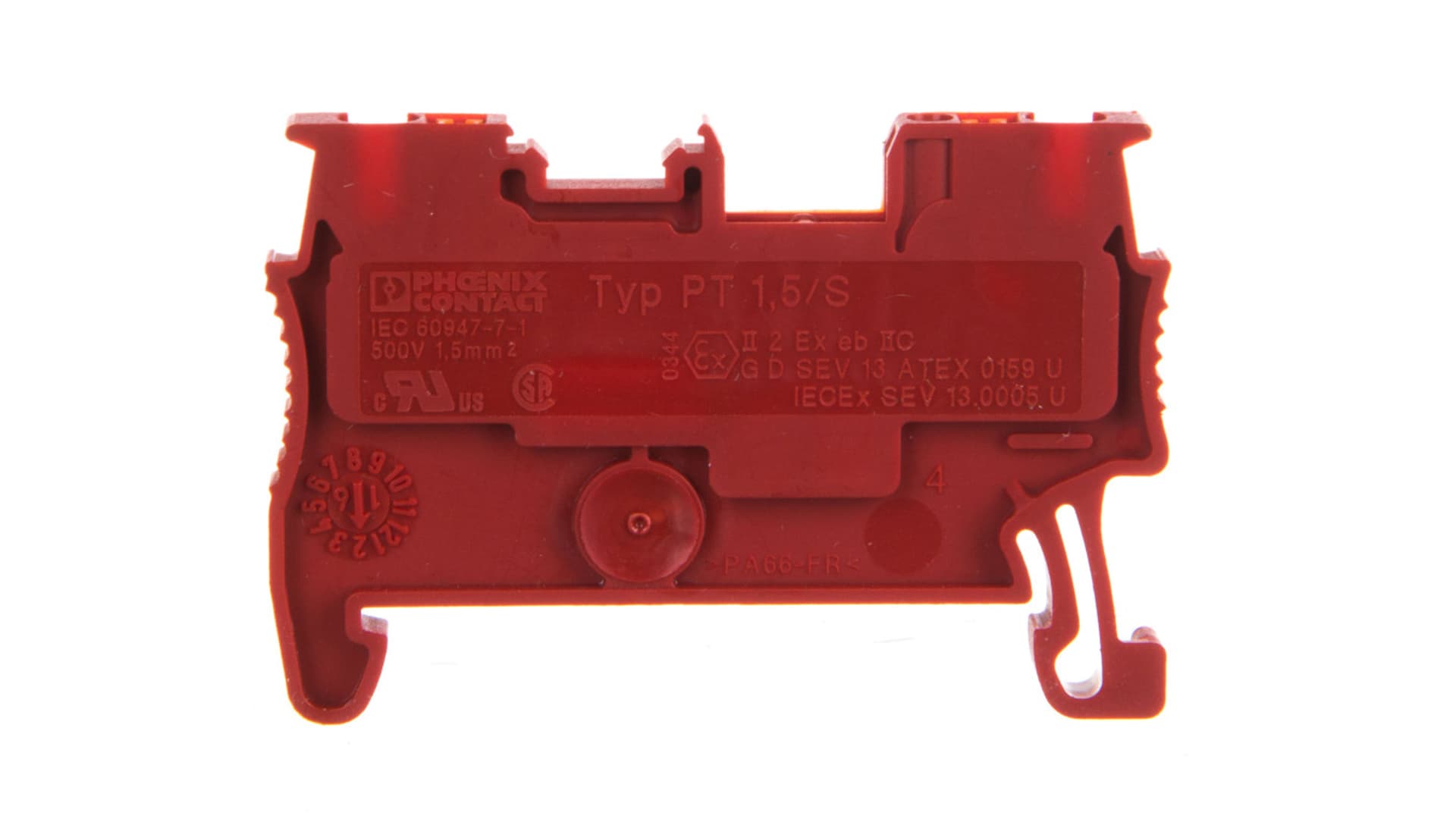 

Złączka szynowa przelotowa 2-przewodowa 0,14-1,5mm2 czerwona Ex PT 1,5/S RD 3208127 /50szt./