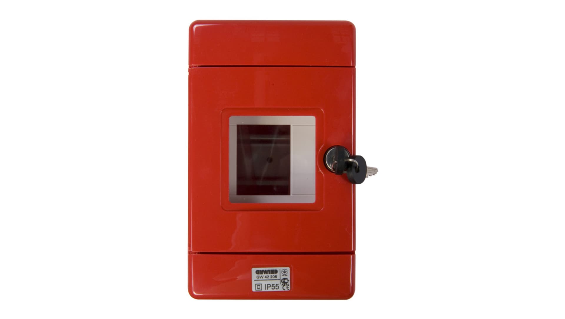 

Szafka do wyłącznika p.poż. 1x4 moduły natynkowa czerwona 42 RV GW42206