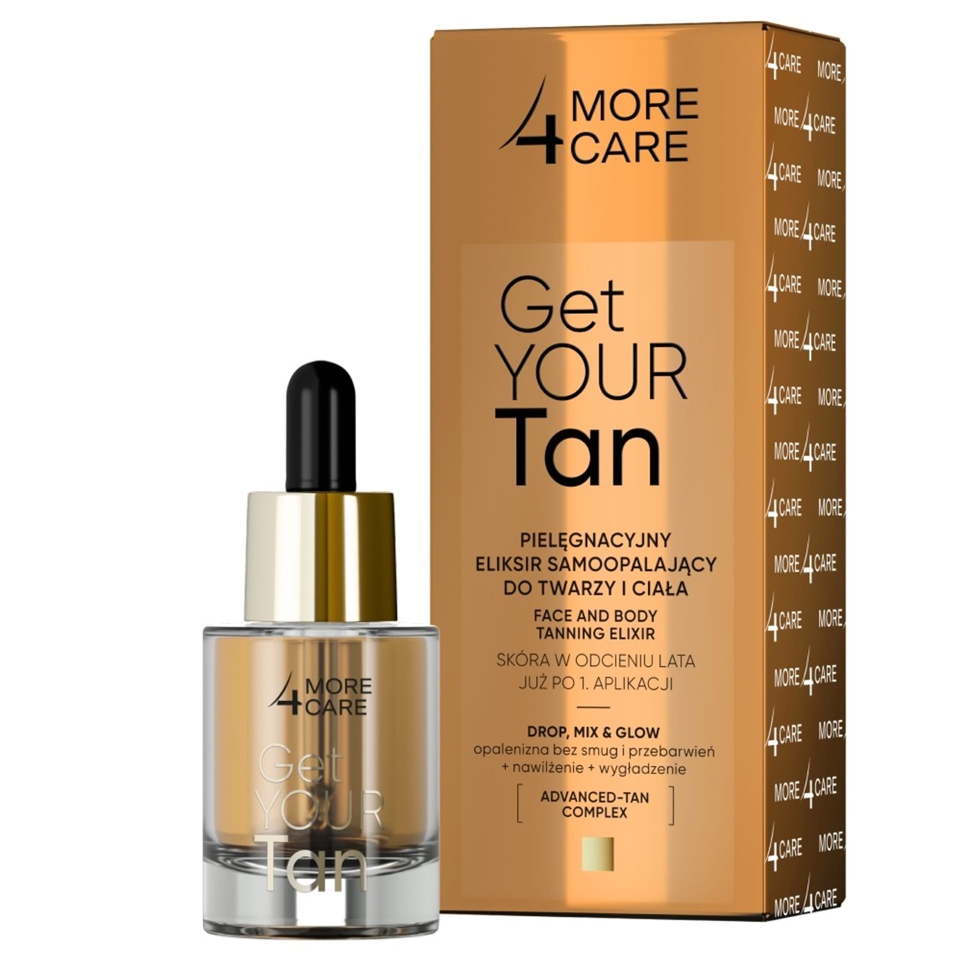 

More4Care Get Your Tan Pielęgnacyjny Eliksir samoopalający do twarzy i ciała 15ml