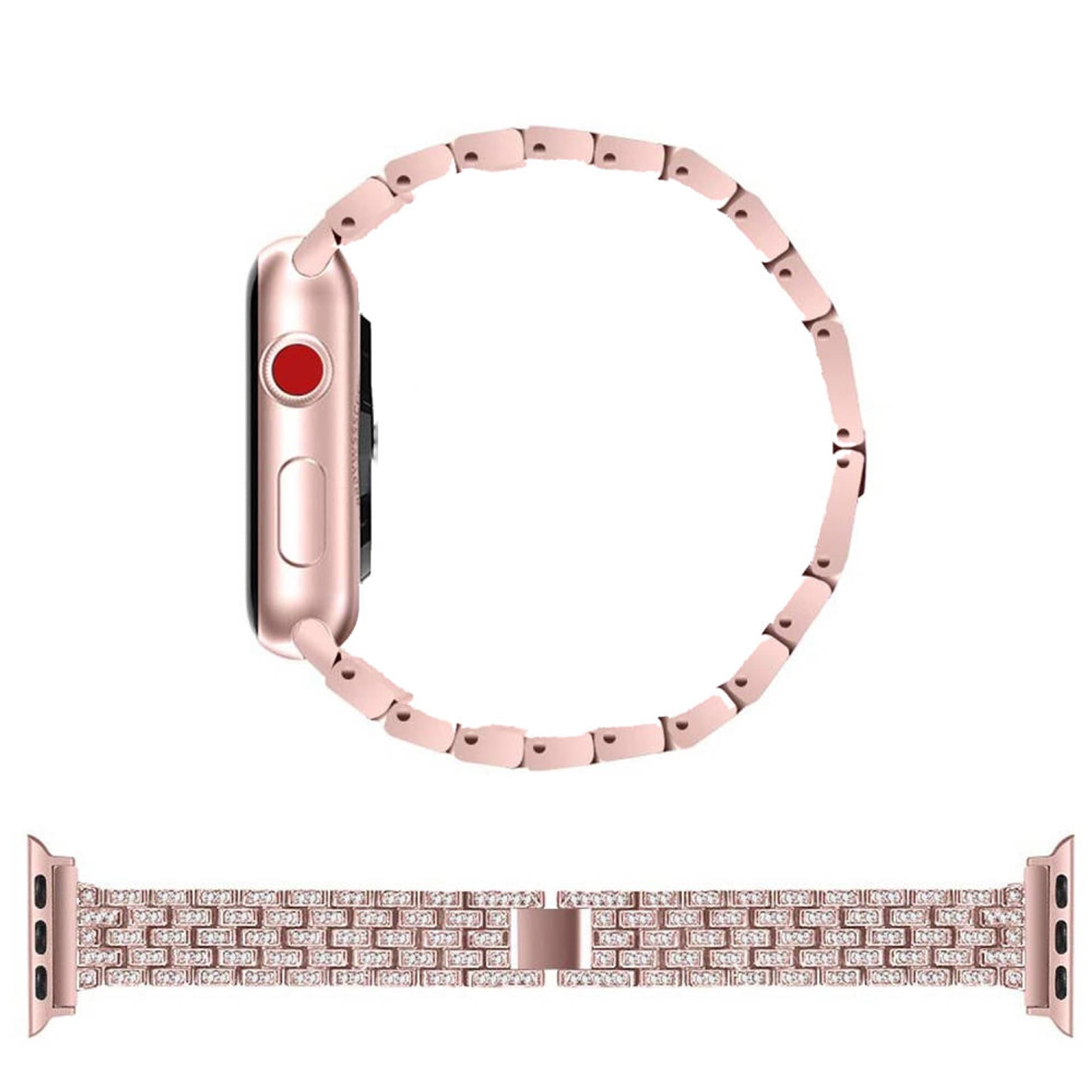 

Pasek do APPLE WATCH 4 / 5 / 6 / 7 / 8 / SE (38 / 40 / 41 MM) Diamond Bumper różowe, 38 / 40 / 41 mm) diamond bumper różow