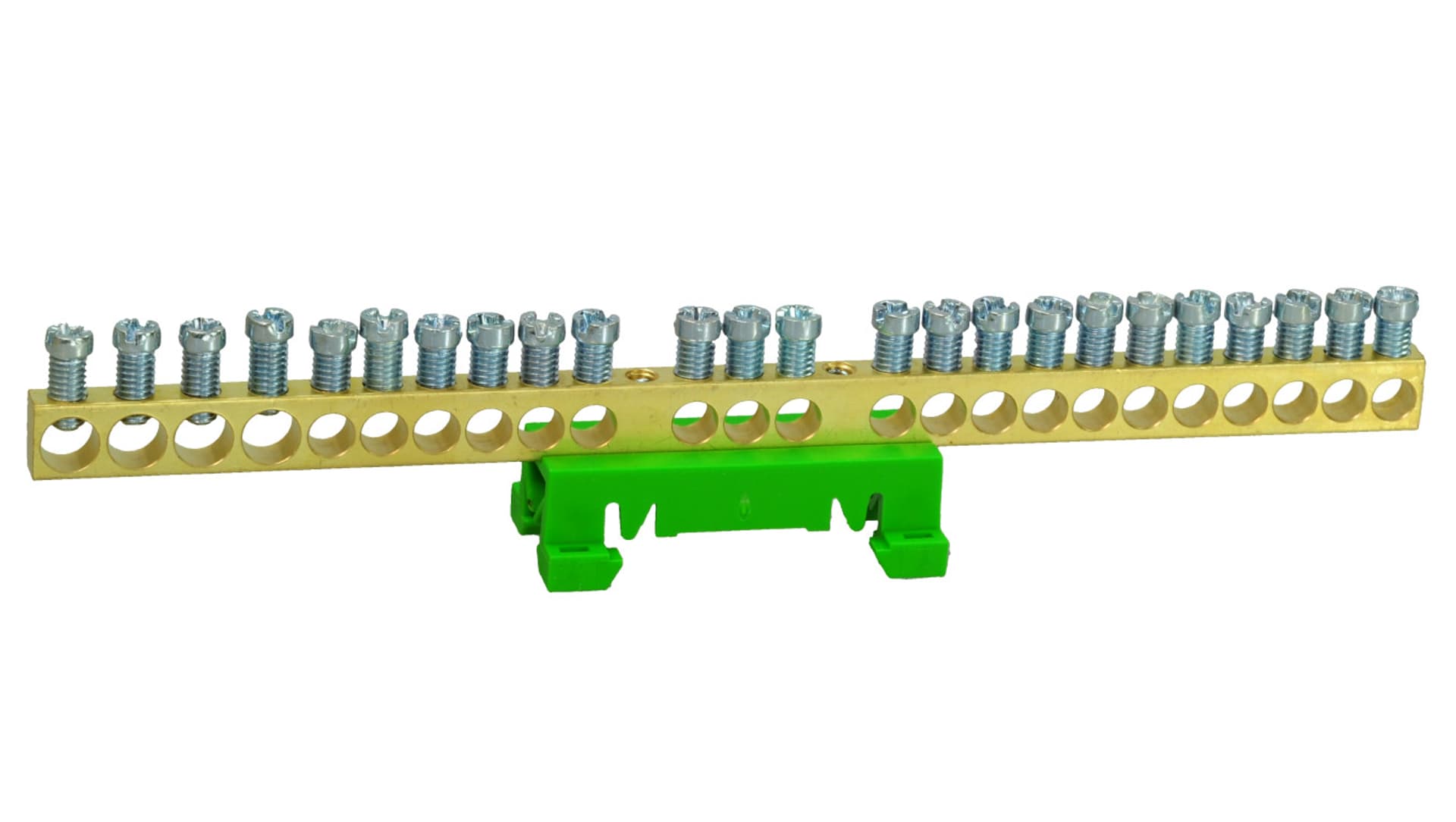 

PE24 kolor zielony 24x16mm2 Listwa zaciskowa uziemiająca MAD0024G15