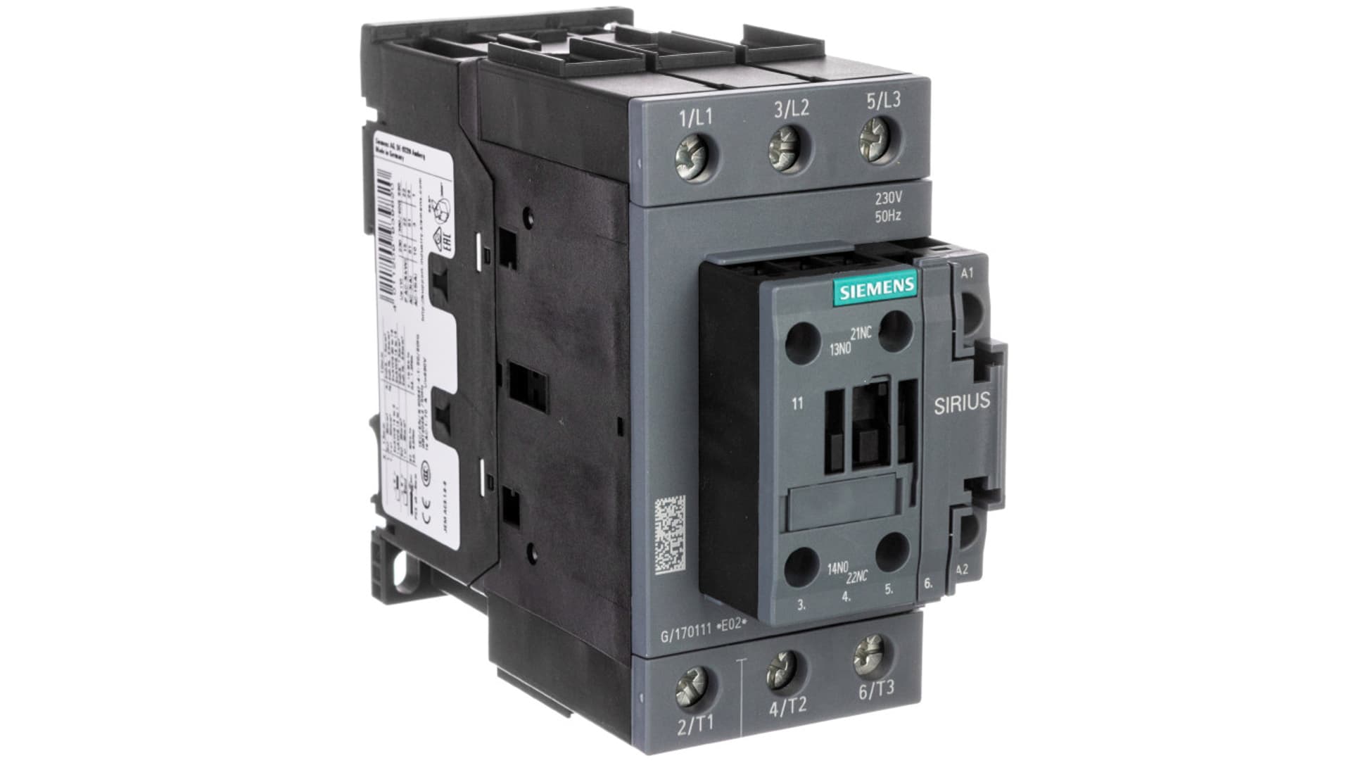 

Stycznik mocy 51A 3P 22kW 230V AC 1Z+1R S2 3RT2036-1AP00