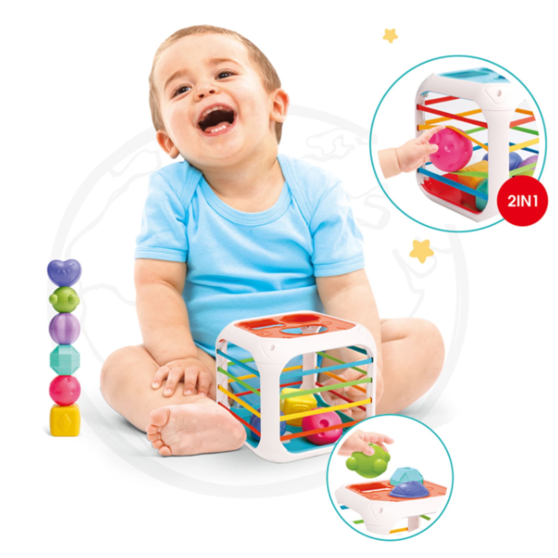 

SORTER EDUKACYJNE KLOCKI SENSORYCZNE DLA NIEMOWLĄT