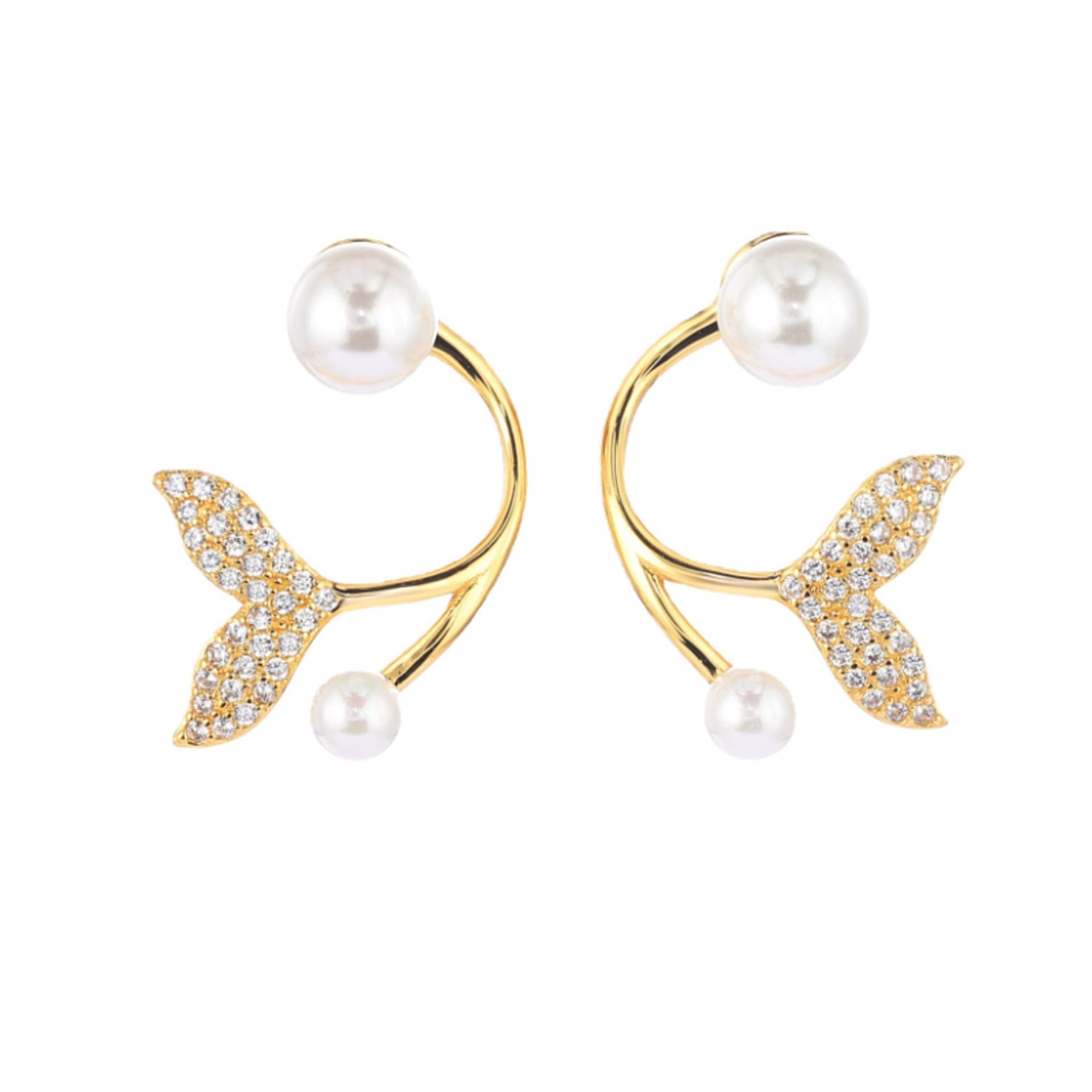 

Kolczyki ze stali szlachetnej pozłacane nausznice KST2901